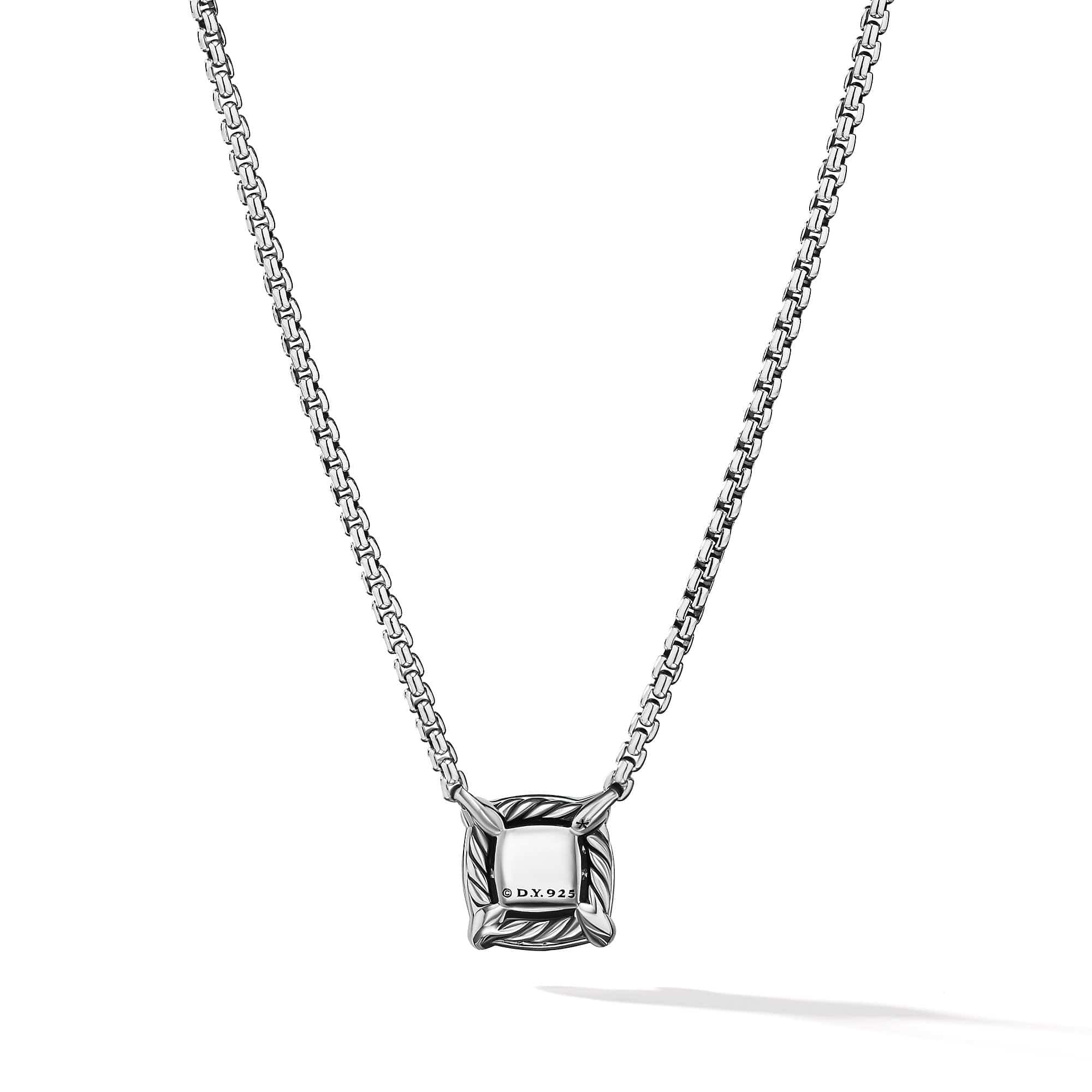 Petite Chatelaine® Pavé Bezel Pendant Necklace with Prasiolite and Diamonds - Image 2