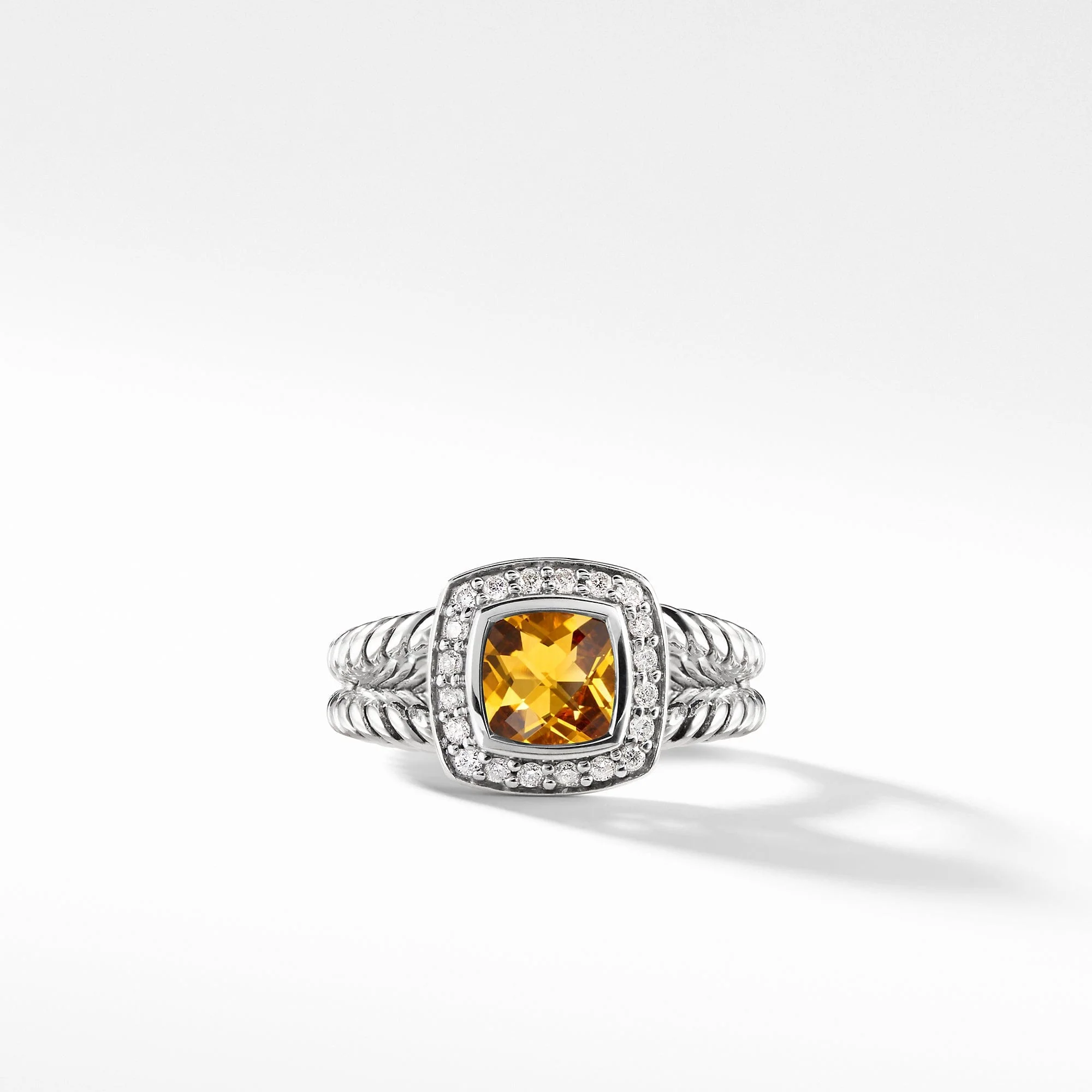 Petite Albion Ring with Citrine and Diamonds - Image 3