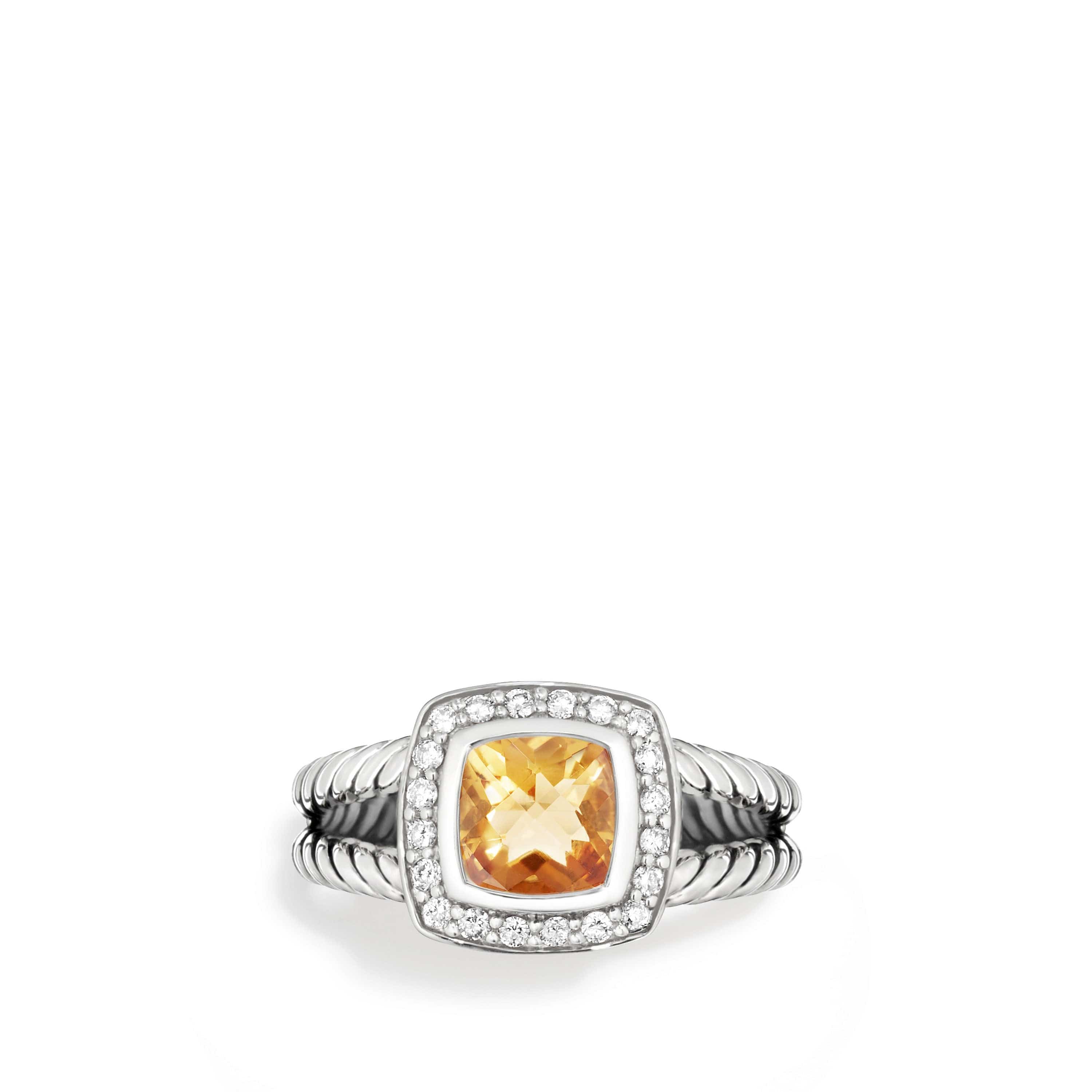 Petite Albion Ring with Citrine and Diamonds - Image 4