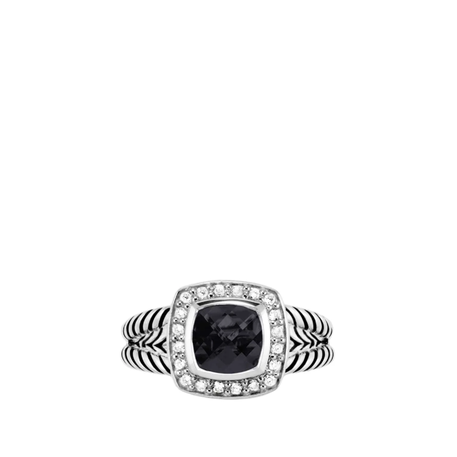 Petite Albion Ring with Black Onyx and Diamonds - Image 3