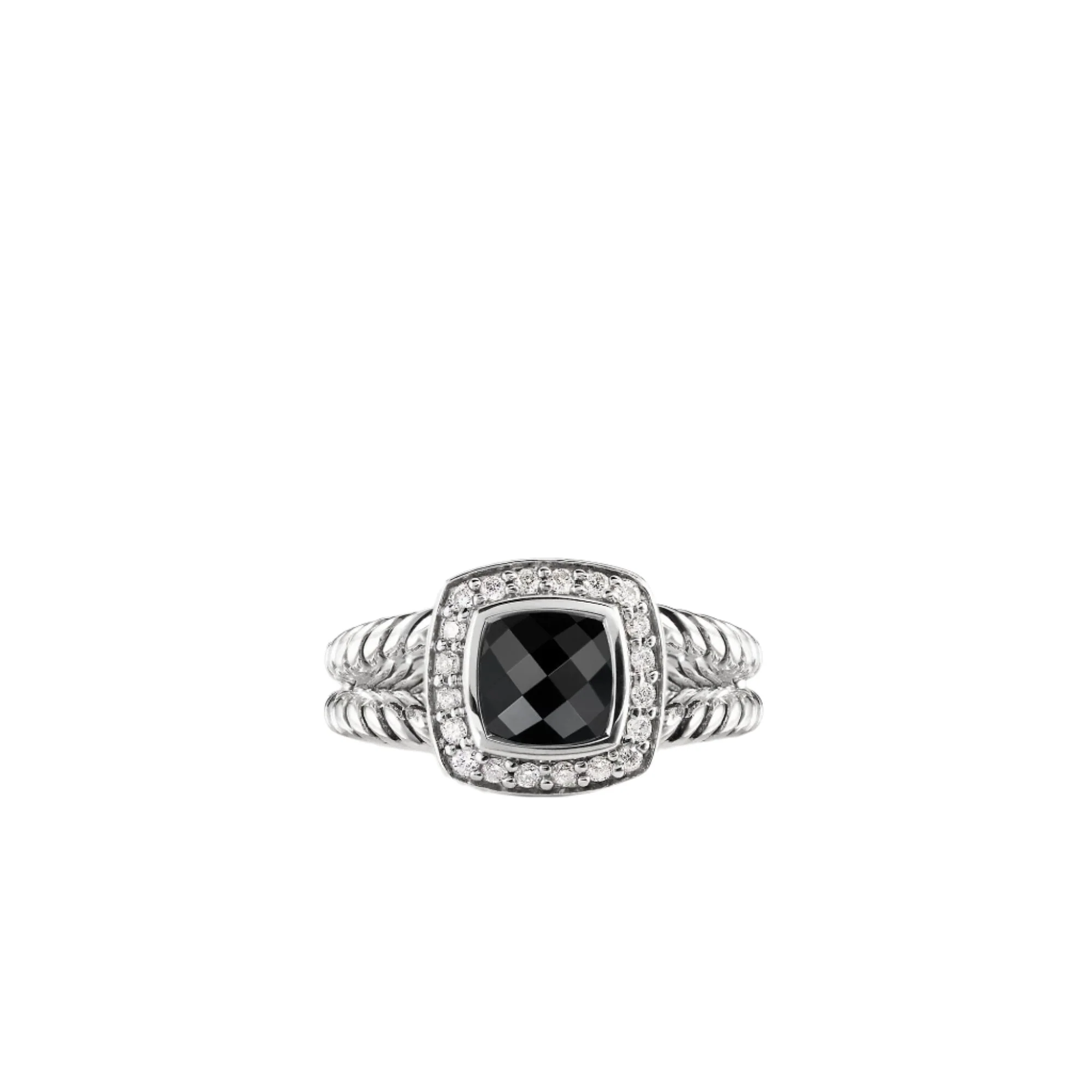 Petite Albion Ring with Black Onyx and Diamonds - Image 4