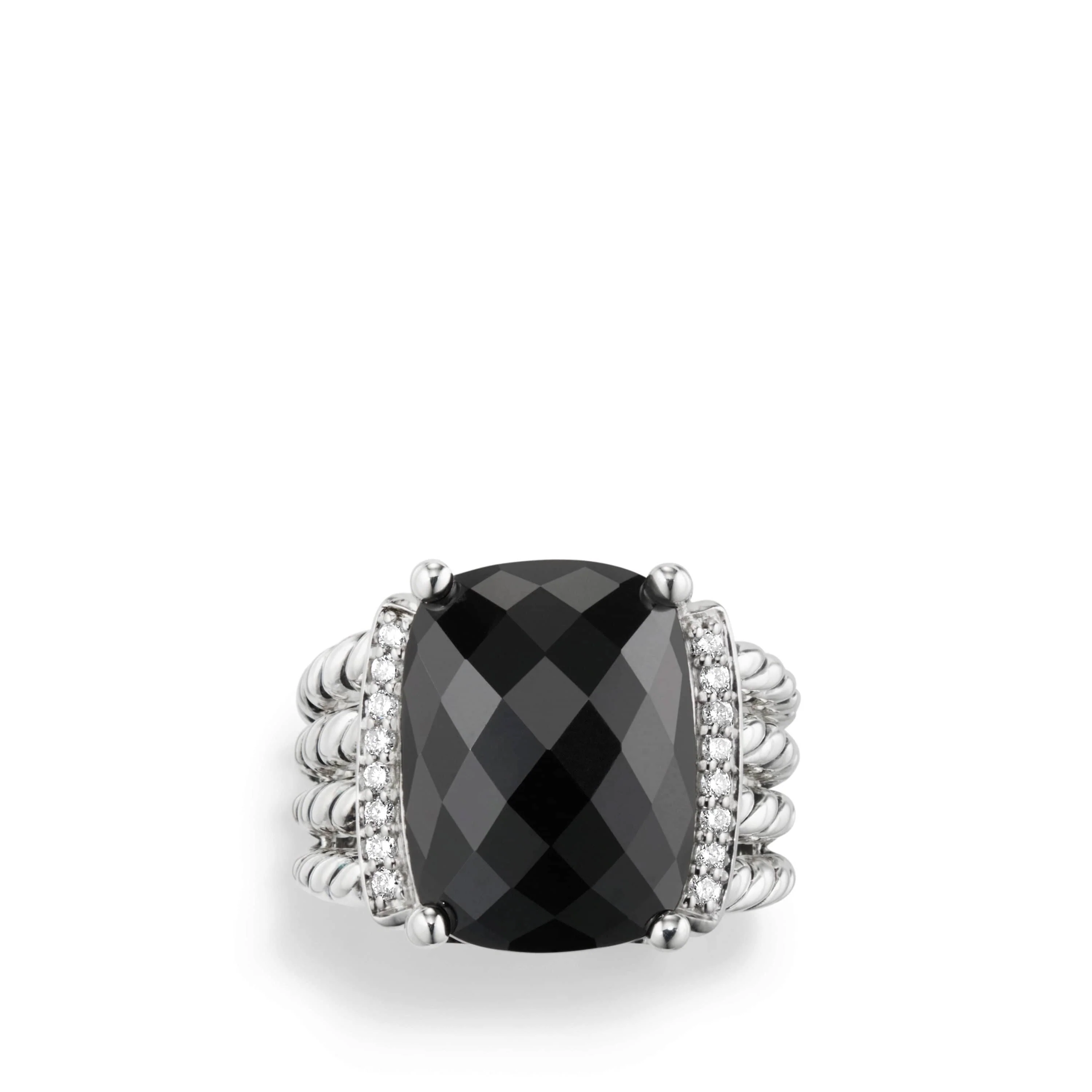 Ring with Black Onyx and Diamonds - Image 4