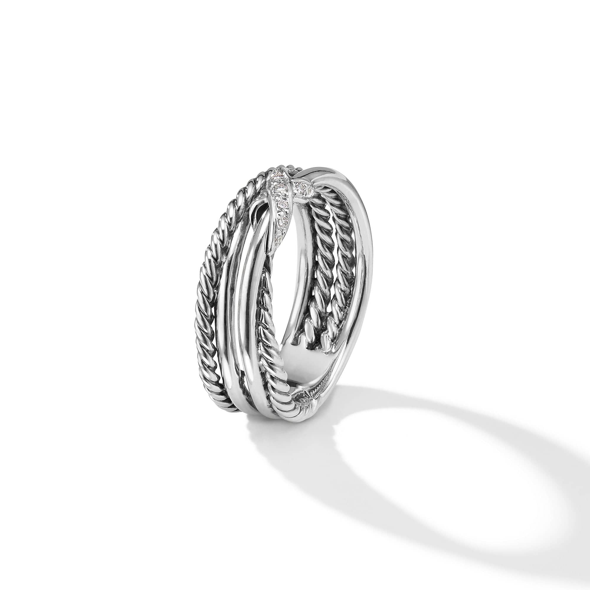 X Collection Ring with Diamonds - Image 3