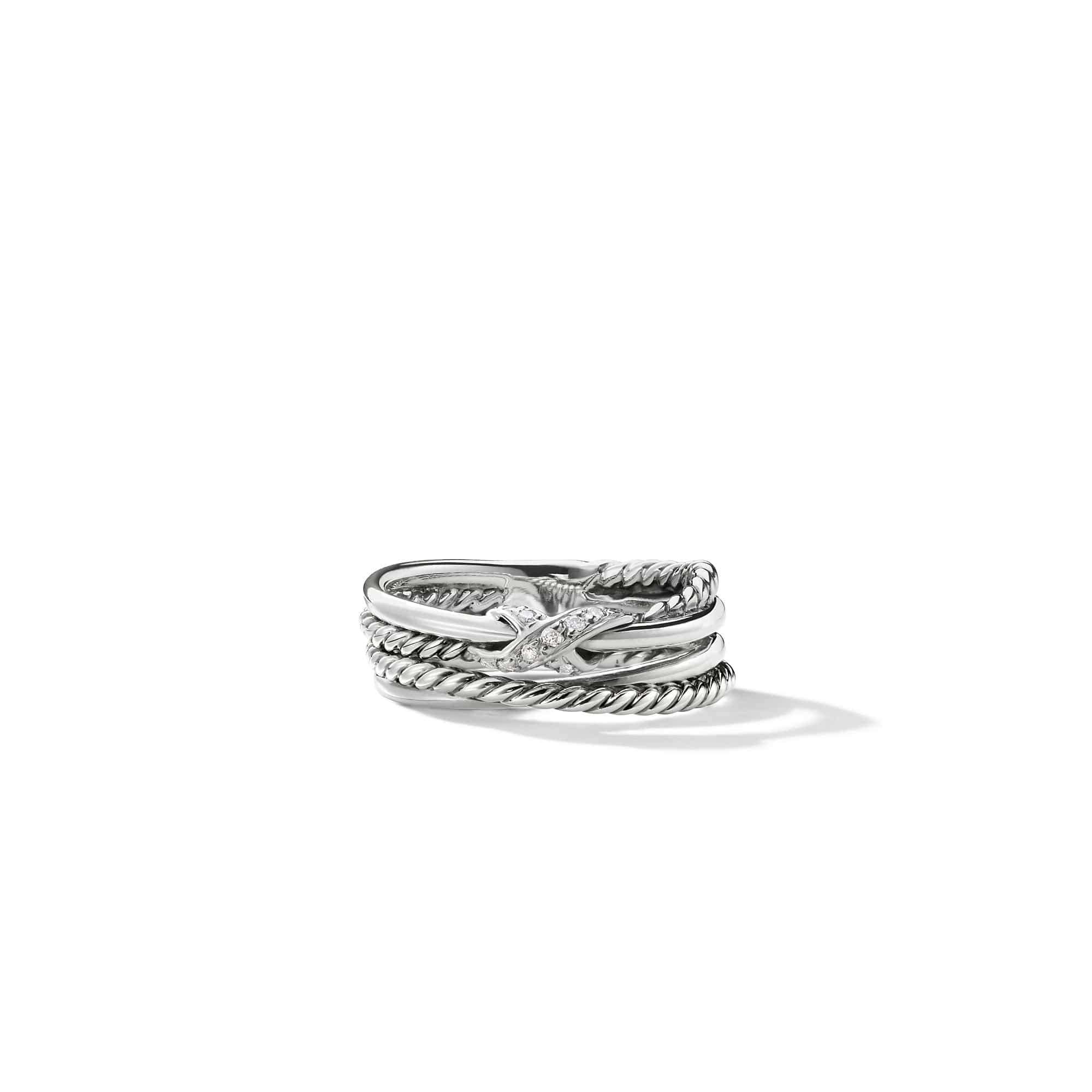 X Collection Ring with Diamonds - Image 4