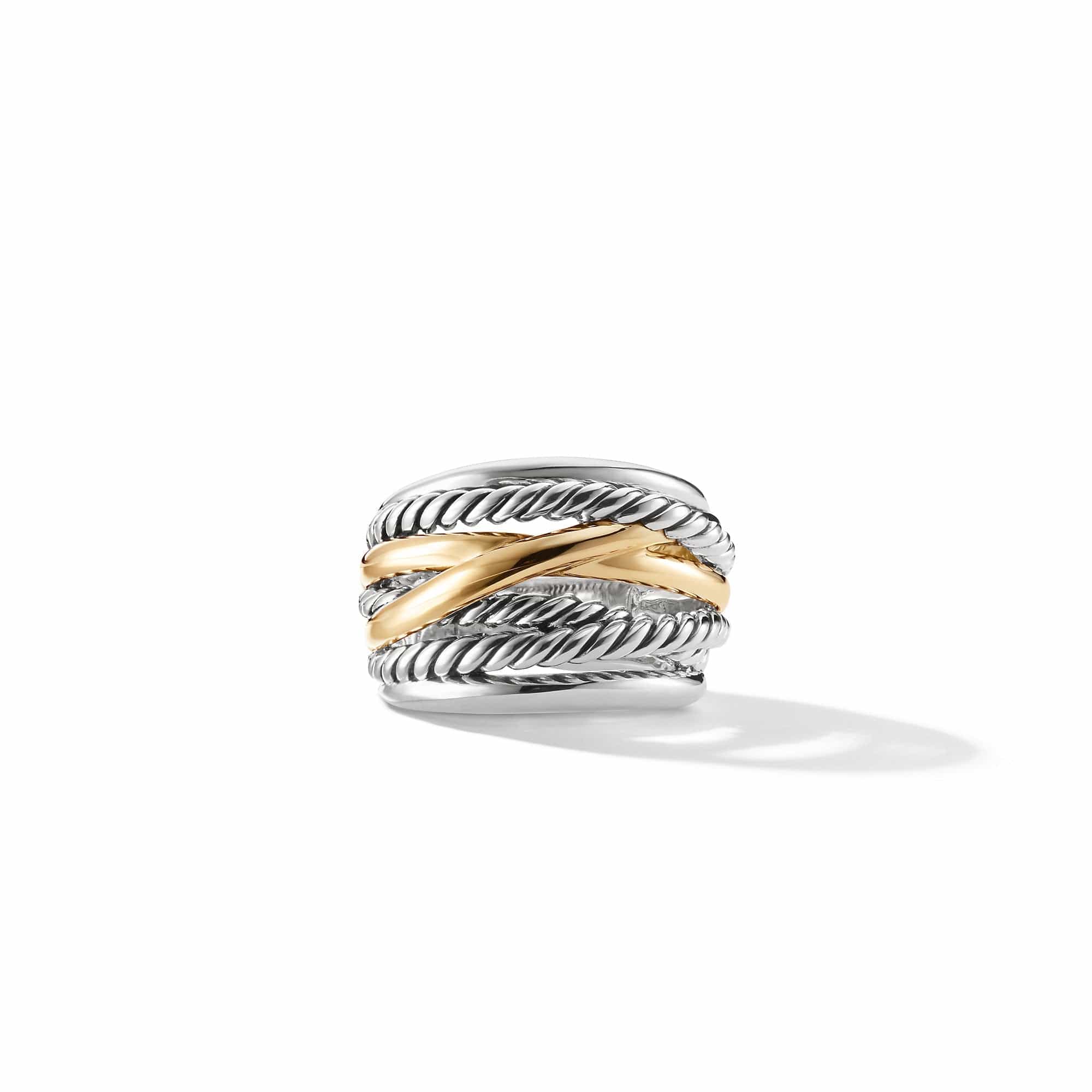 Crossover Wide Ring with Gold - Image 4