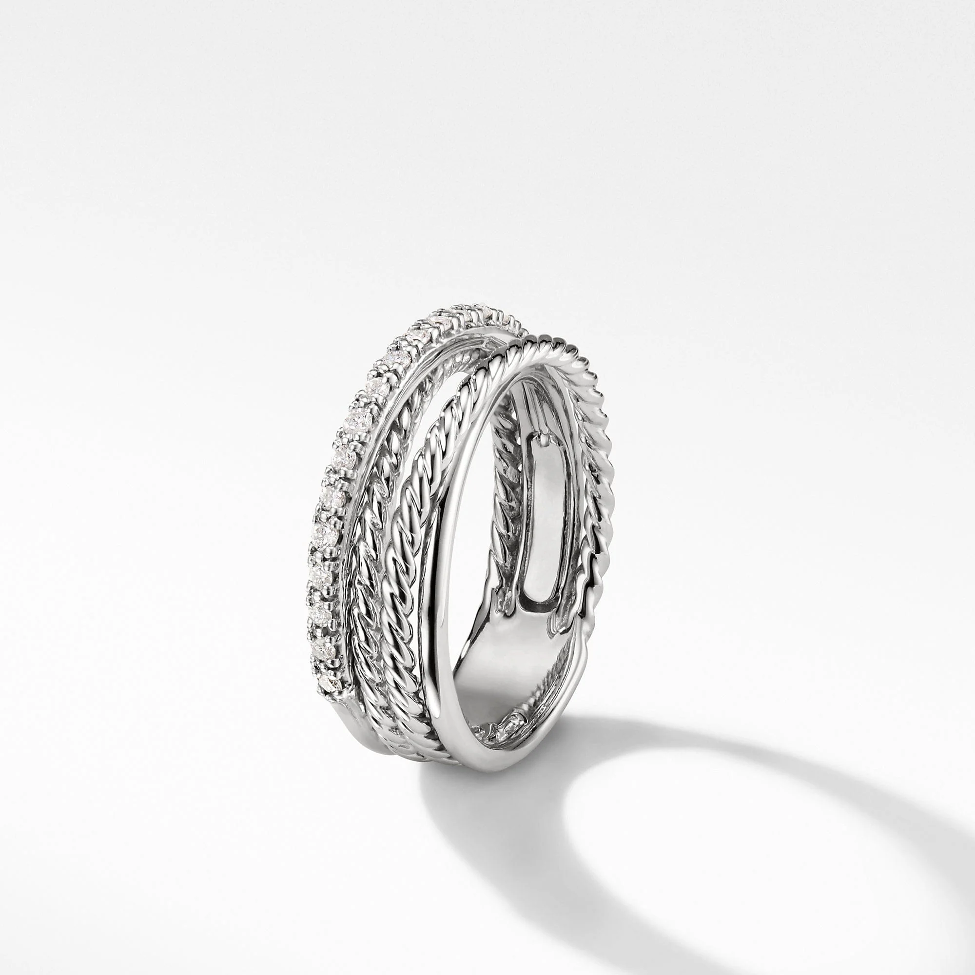 Crossover Ring with Diamonds - Image 4