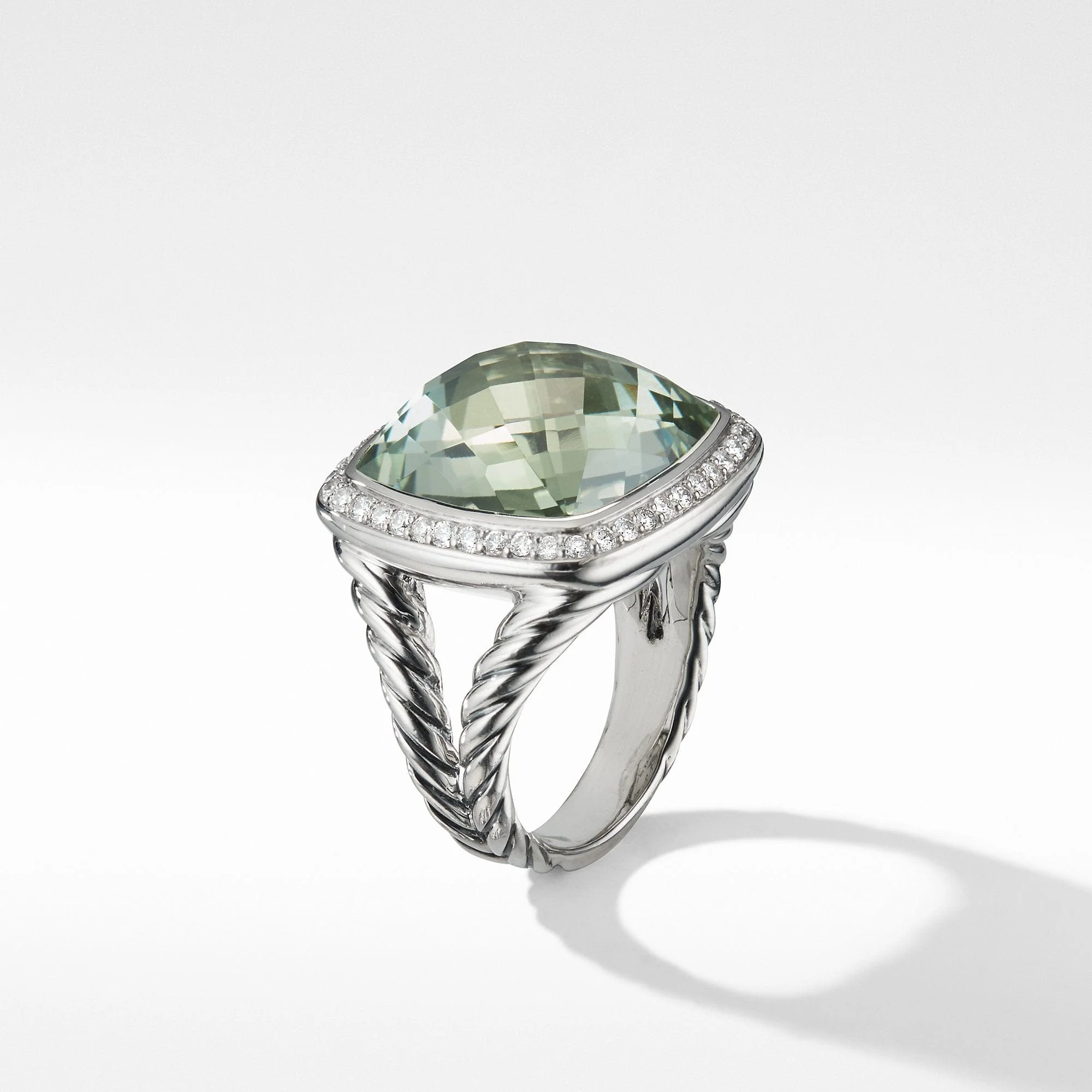 Albion Ring with Prasiolite and Diamonds - Image 4