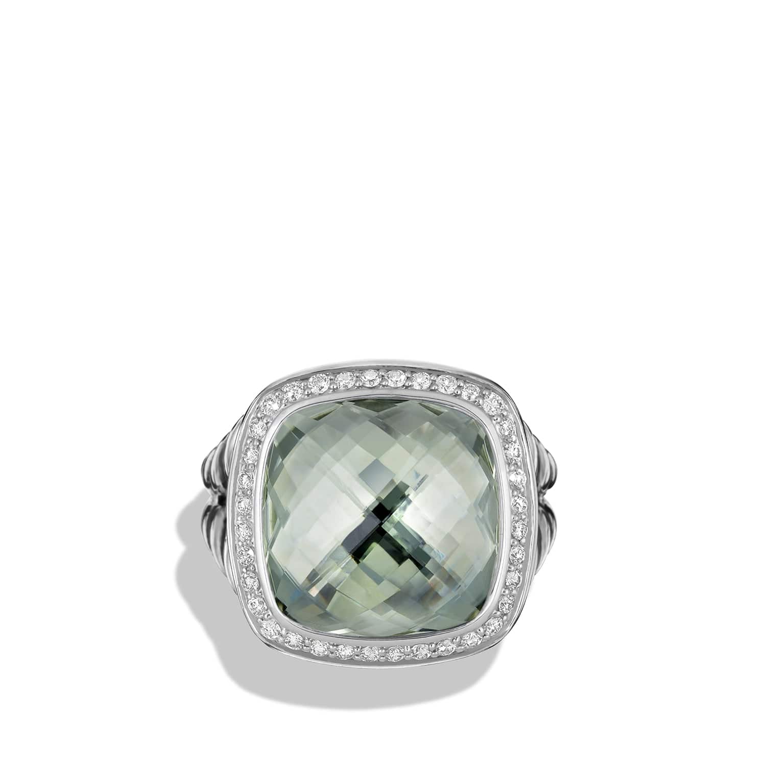 Ring with Prasiolite and Diamonds - Image 4