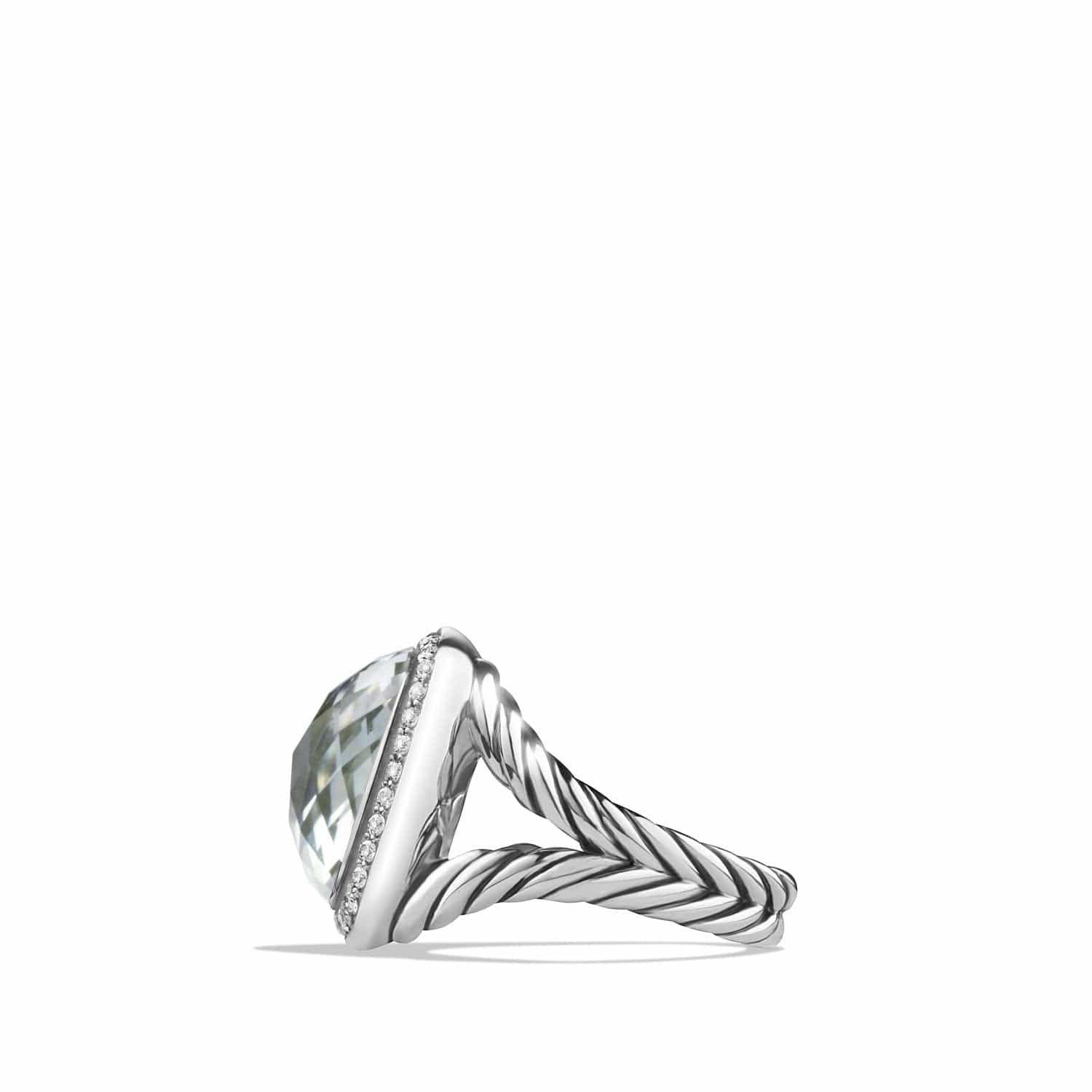 Ring with Prasiolite and Diamonds - Image 3