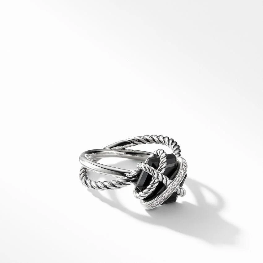 Ring with Black Onyx and Diamonds