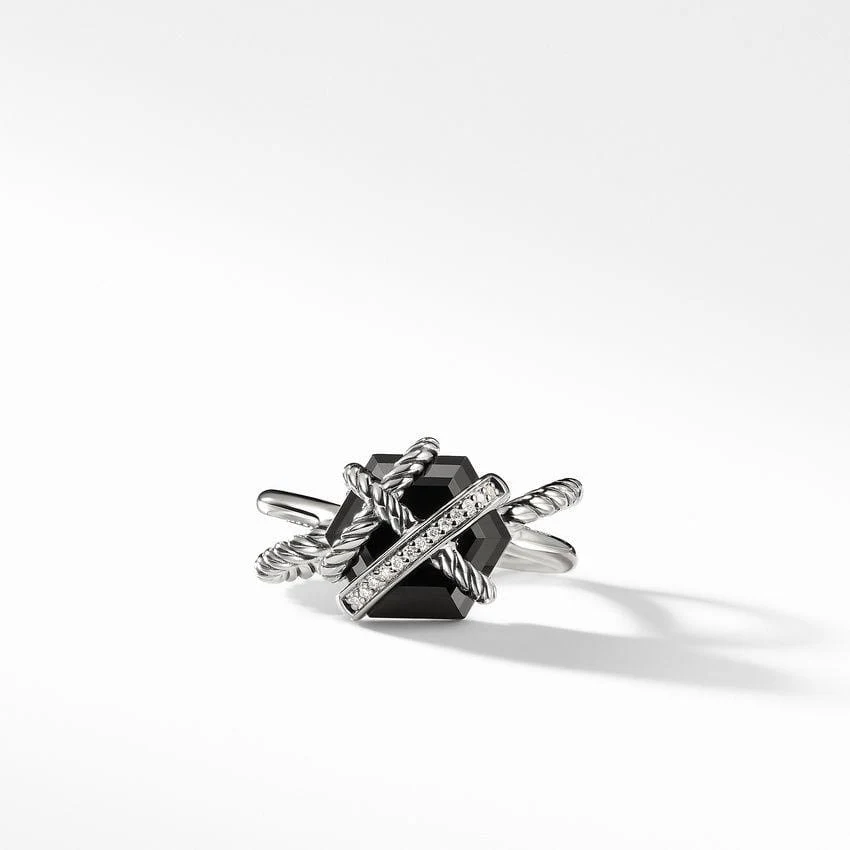 Ring with Black Onyx and Diamonds - Image 3