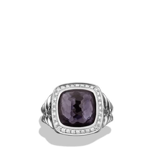 Ring with Black Orchid and Diamonds - Image 4
