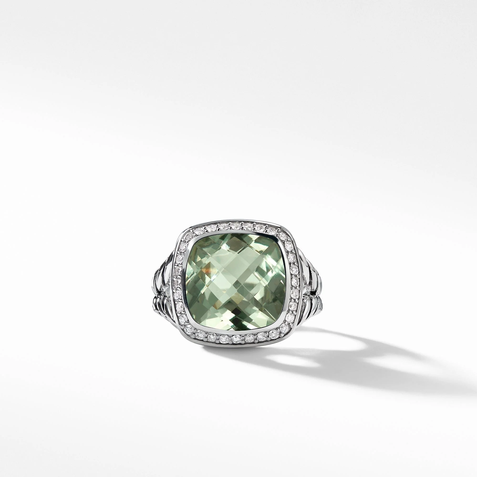 Ring with Prasiolite and Diamonds - Image 4