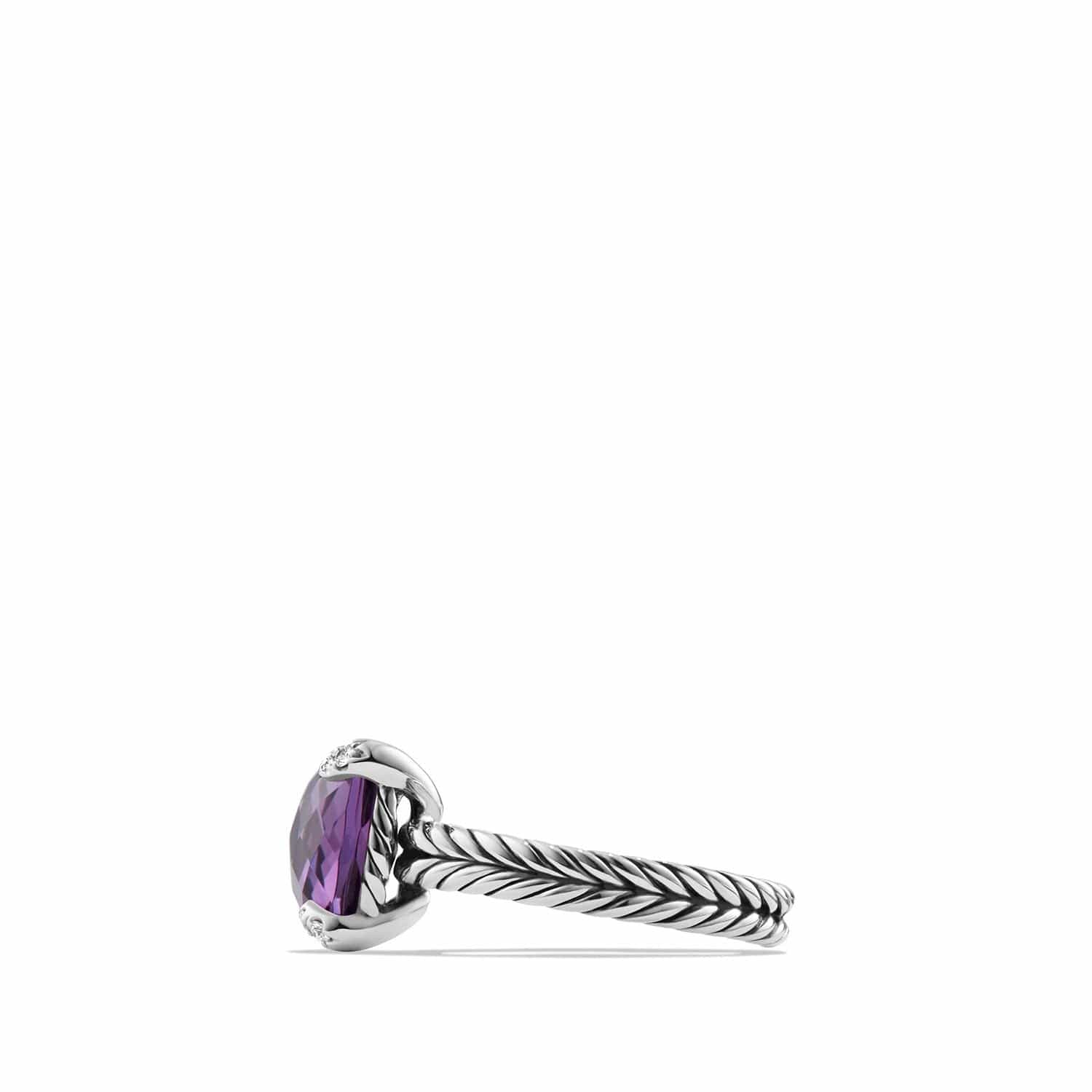 Châtelaine Ring with Amethyst and Diamonds - Image 2