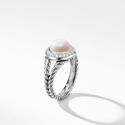 Pearl Ring with Diamonds - Image 4