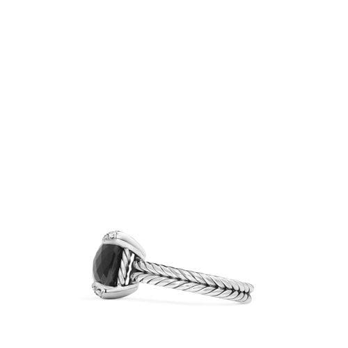 Chatelaine® Ring with Black Onyx and Diamonds, 11mm - Image 4