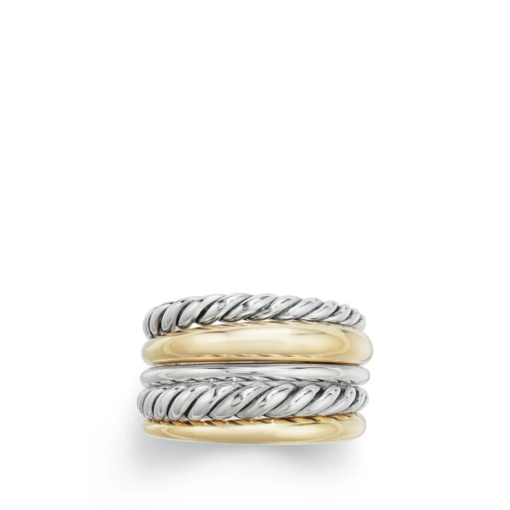 Pure Form® Wide Ring with 18K Gold - Image 4