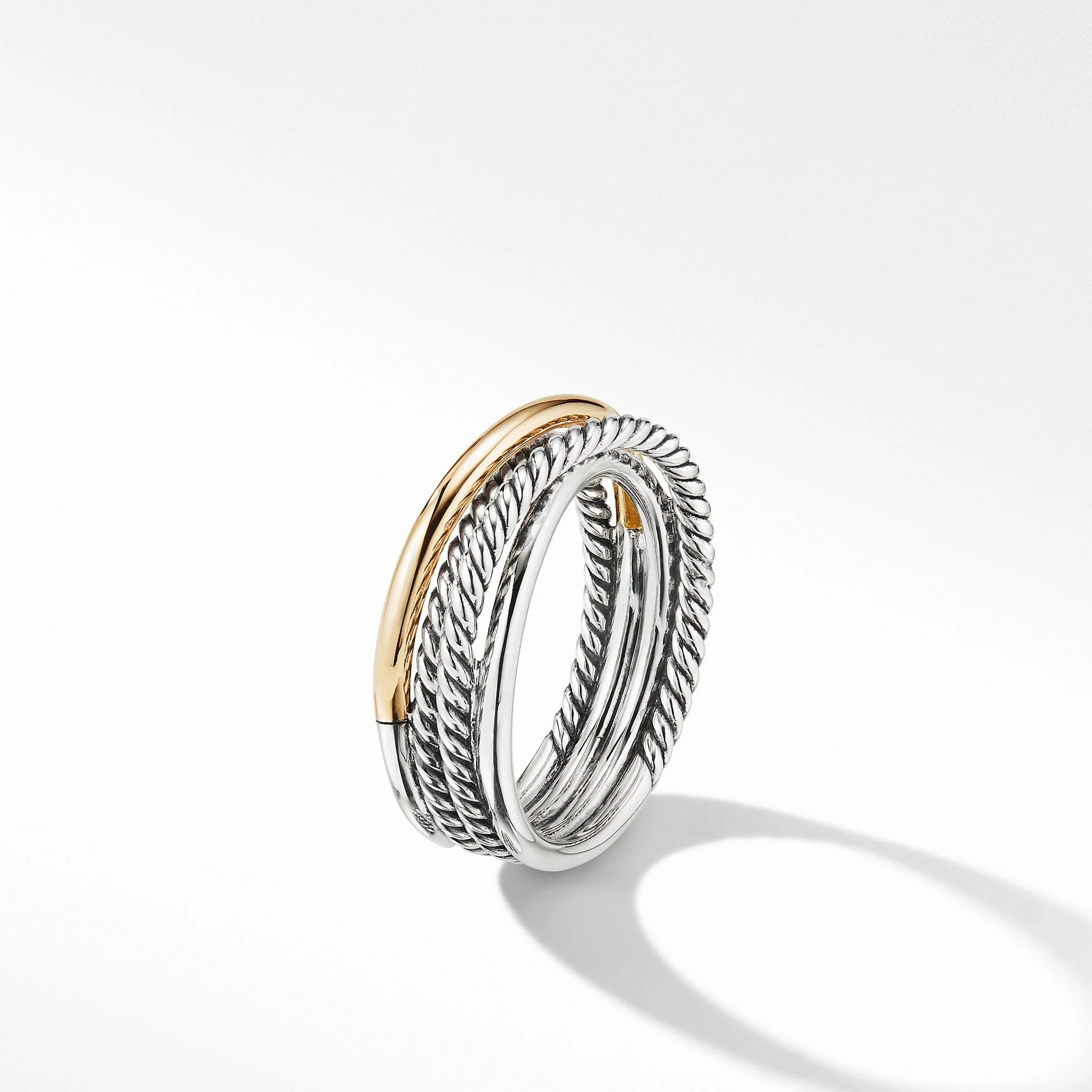 Crossover Narrow Ring with 18K Yellow Gold - Image 3