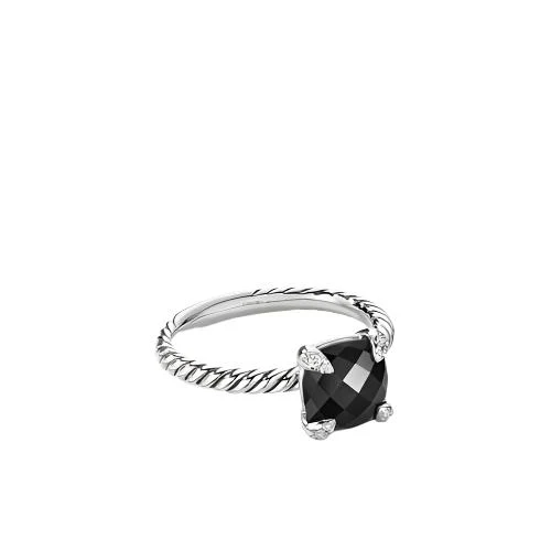 Chatelaine® Ring with Black Onyx and Diamonds - Image 2