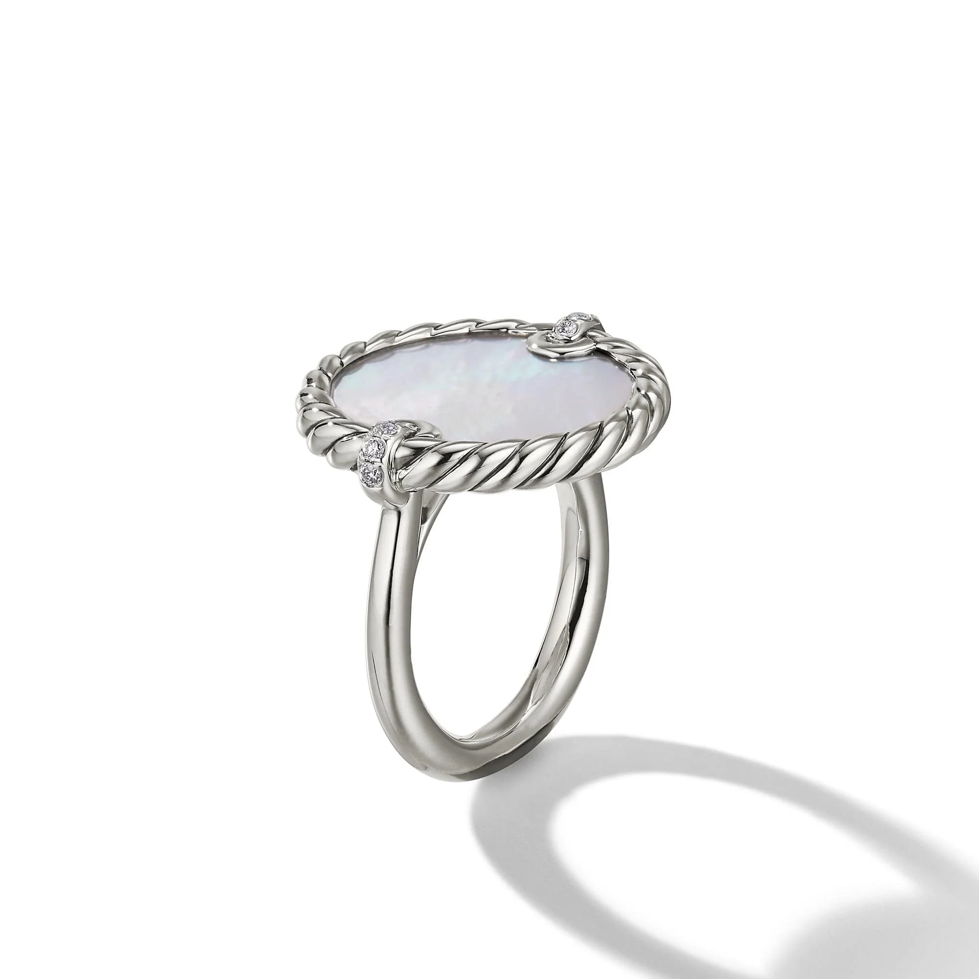 DY Elements Ring with Mother of Pearl and Pavé Diamonds - Image 3