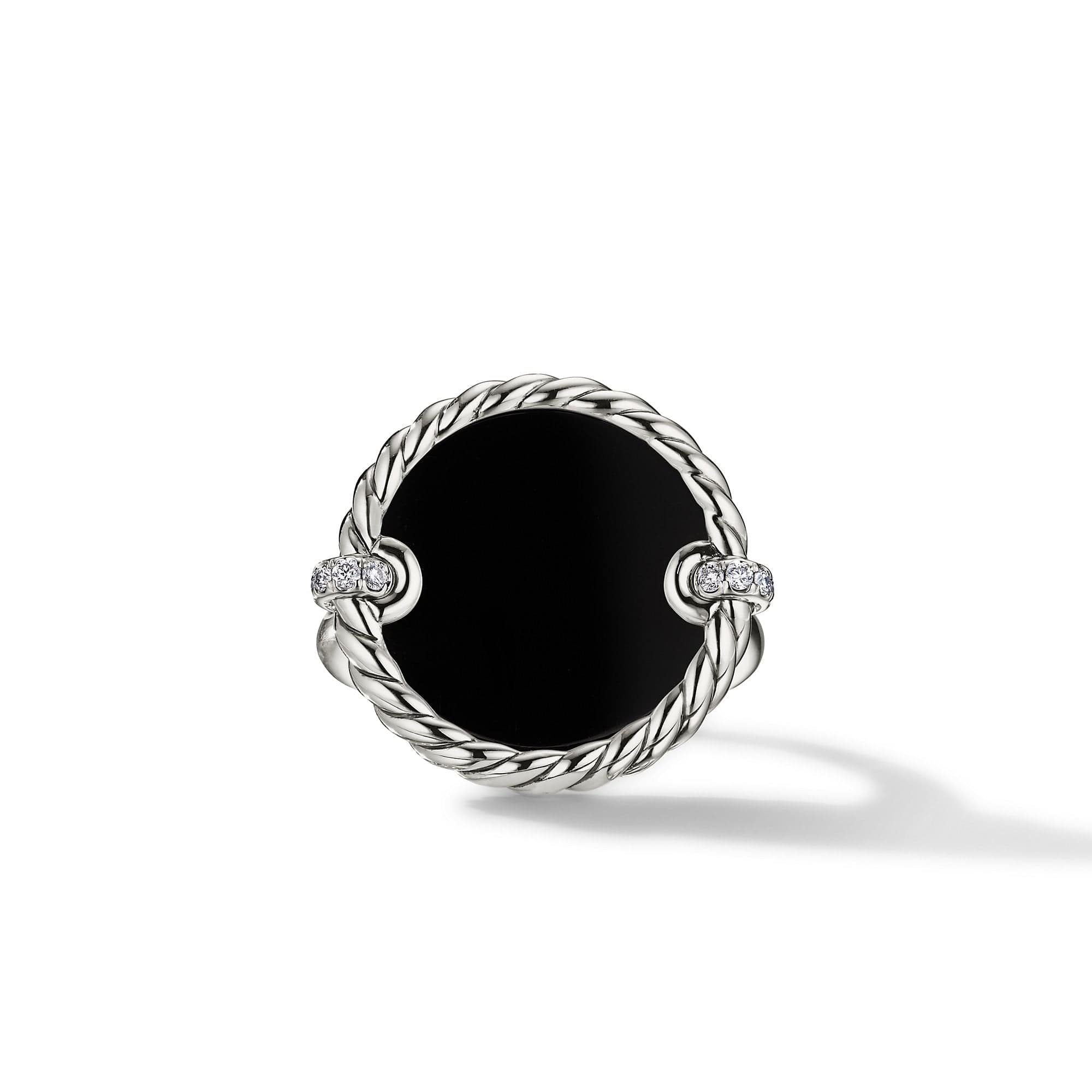 DY Elements Ring with Black Onyx and Pavé Diamonds - Image 2