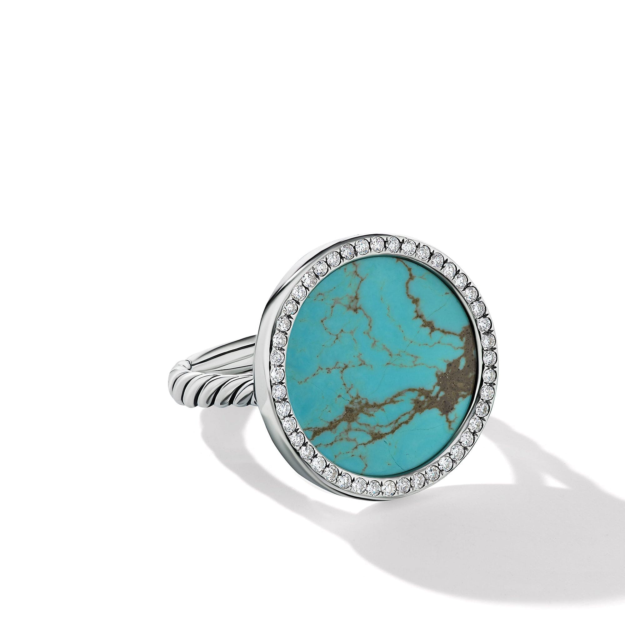 DY Elements Ring with Turquoise and Pavé Diamonds