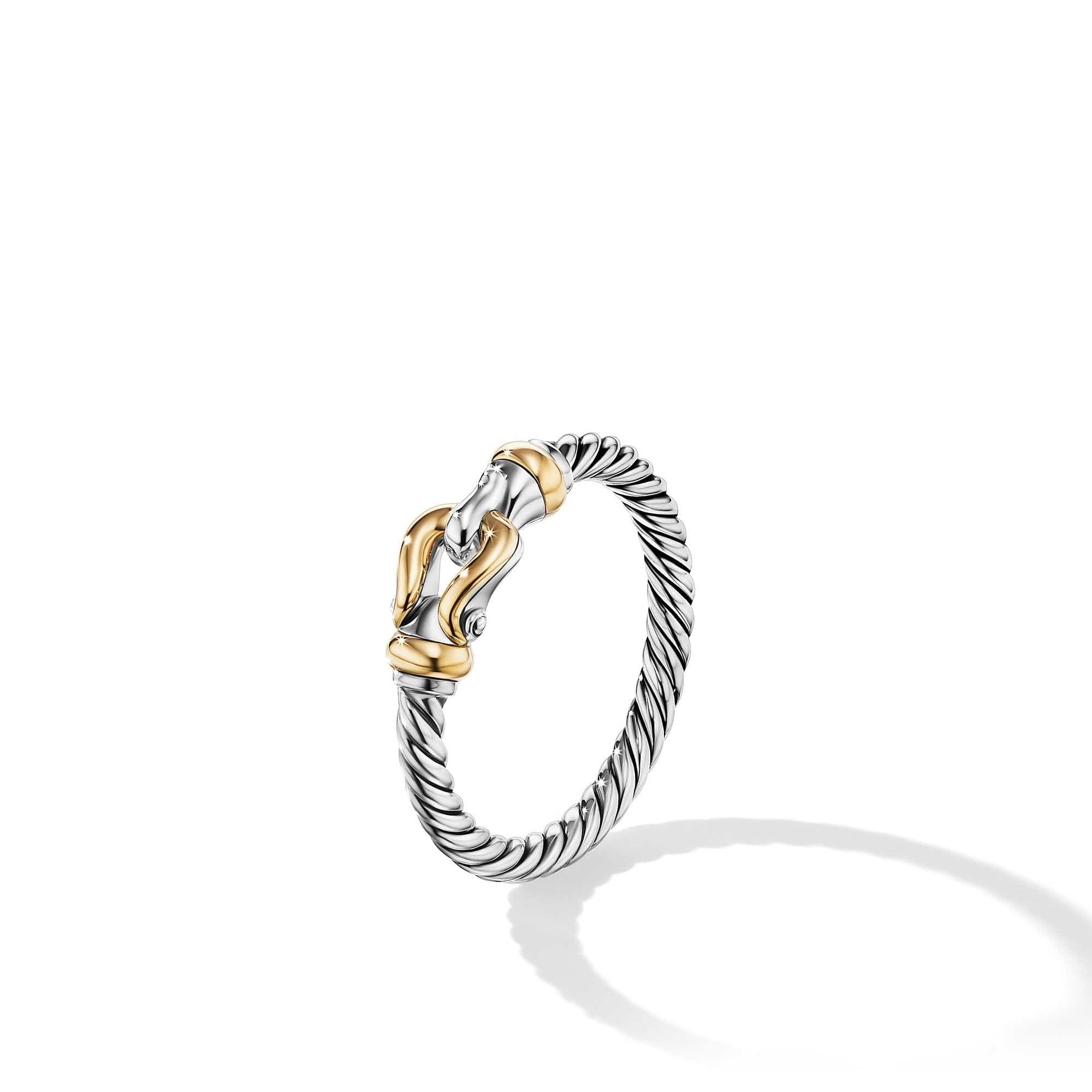 Petite Buckle Ring with 18K Yellow Gold - Image 3