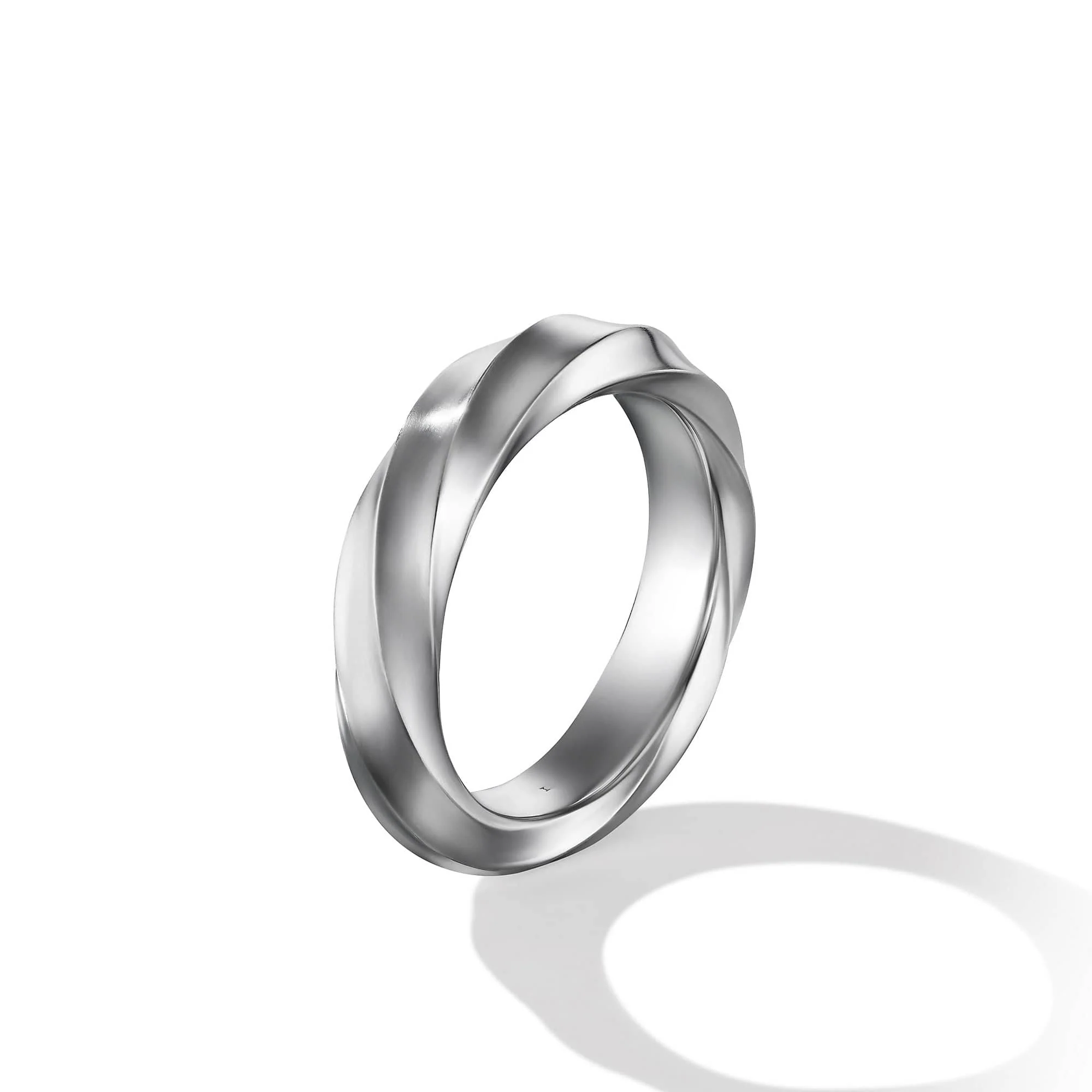 Cable Edge Band Ring in Recycled Sterling Silver - Image 2