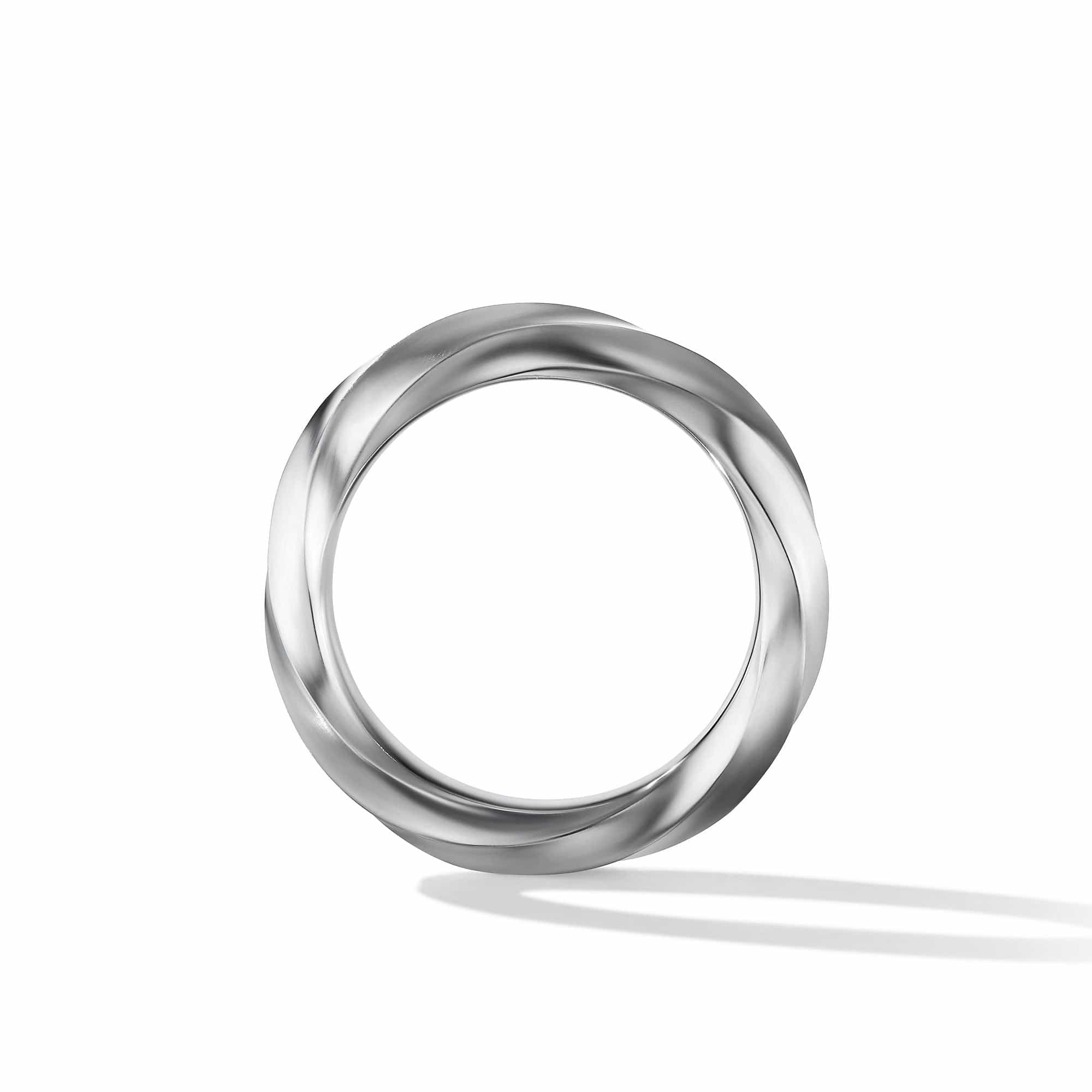 Cable Edge Band Ring in Recycled Sterling Silver - Image 3
