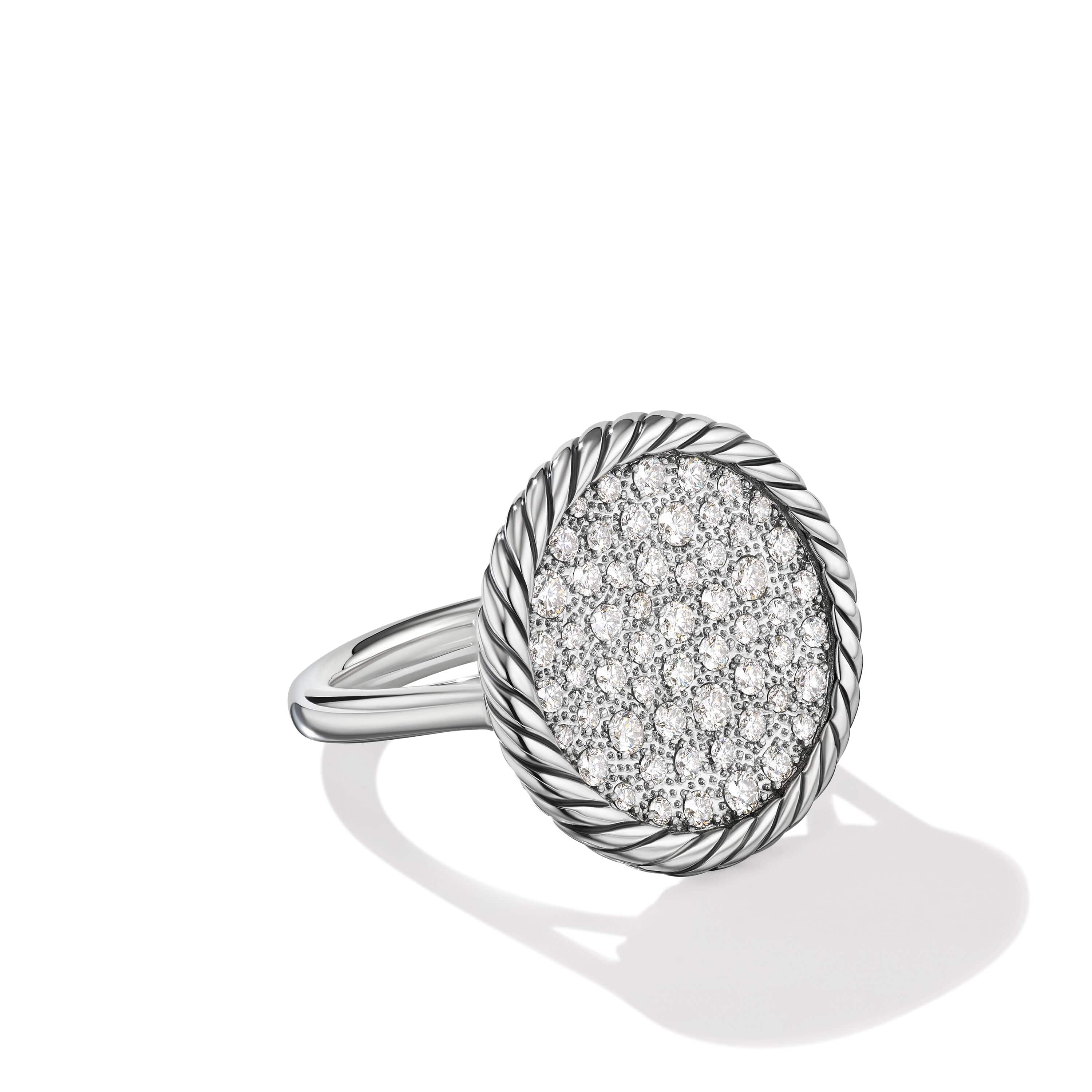 DY Elements® Ring in Sterling Silver with Pavé Diamonds