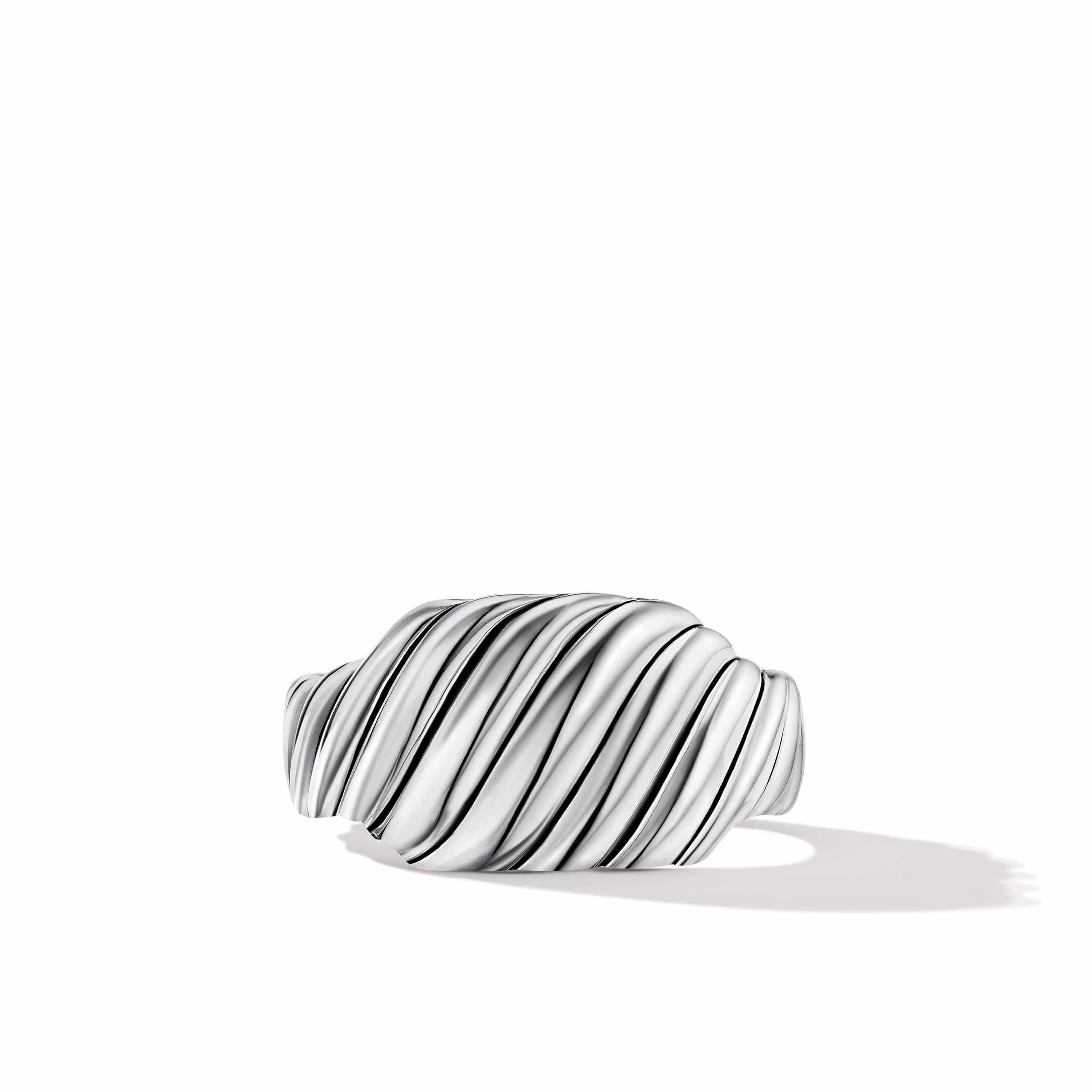 Sculpted Cable Contour Ring in Sterling Silver - Image 3