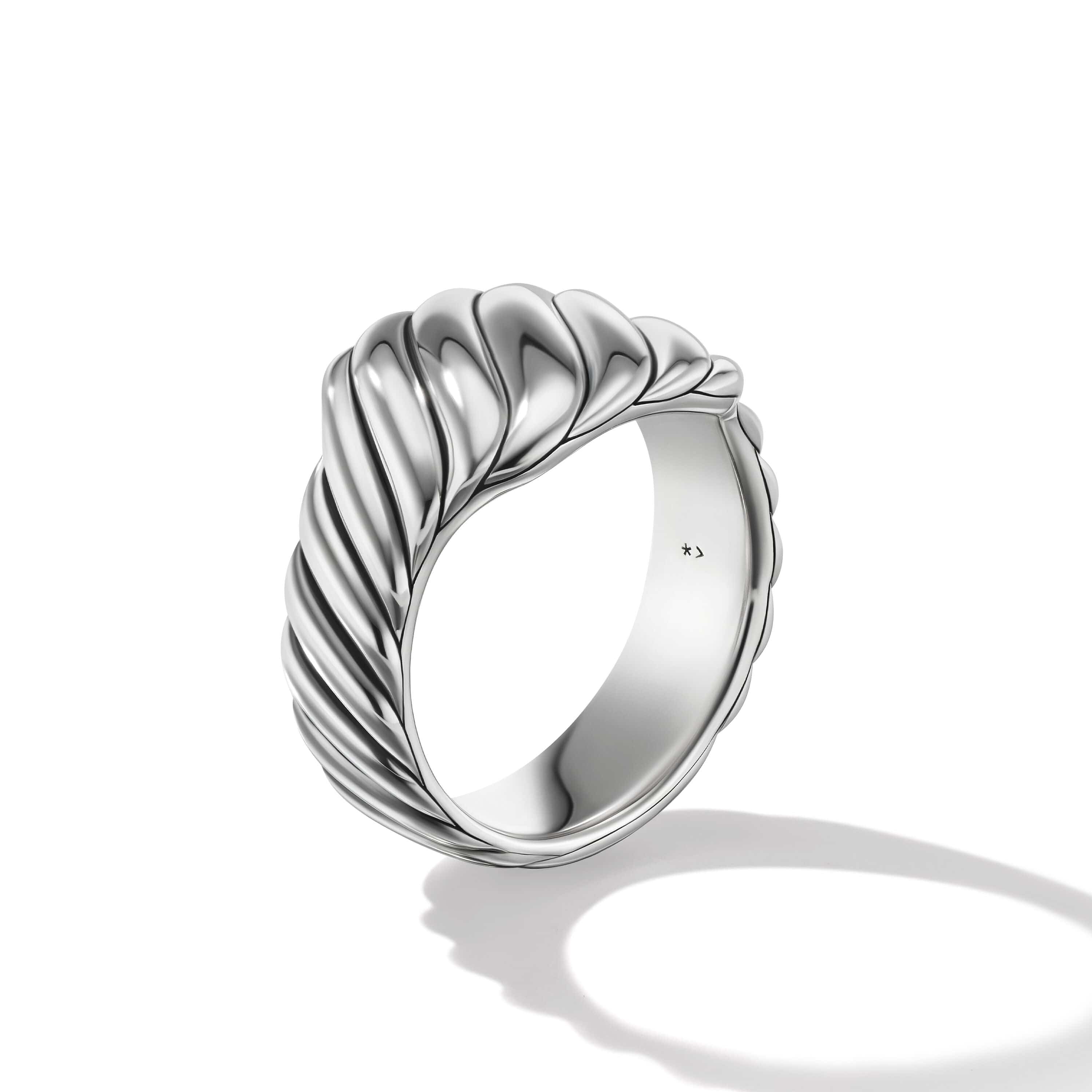 Sculpted Cable Contour Ring in Sterling Silver - Image 2