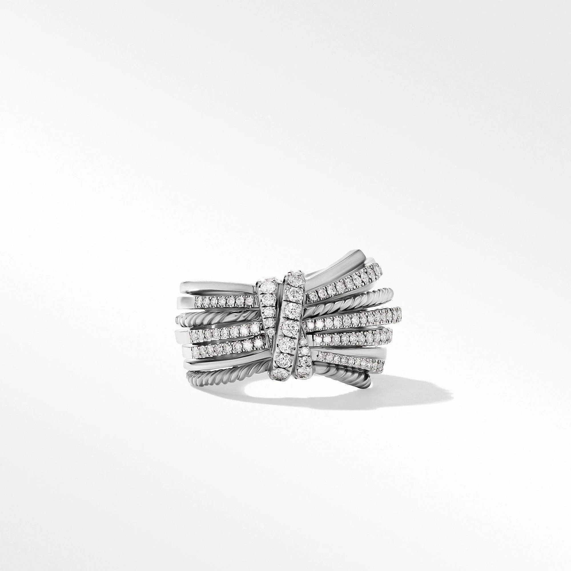 Angelika Ring in Sterling Silver with Pavé Diamonds - Image 2