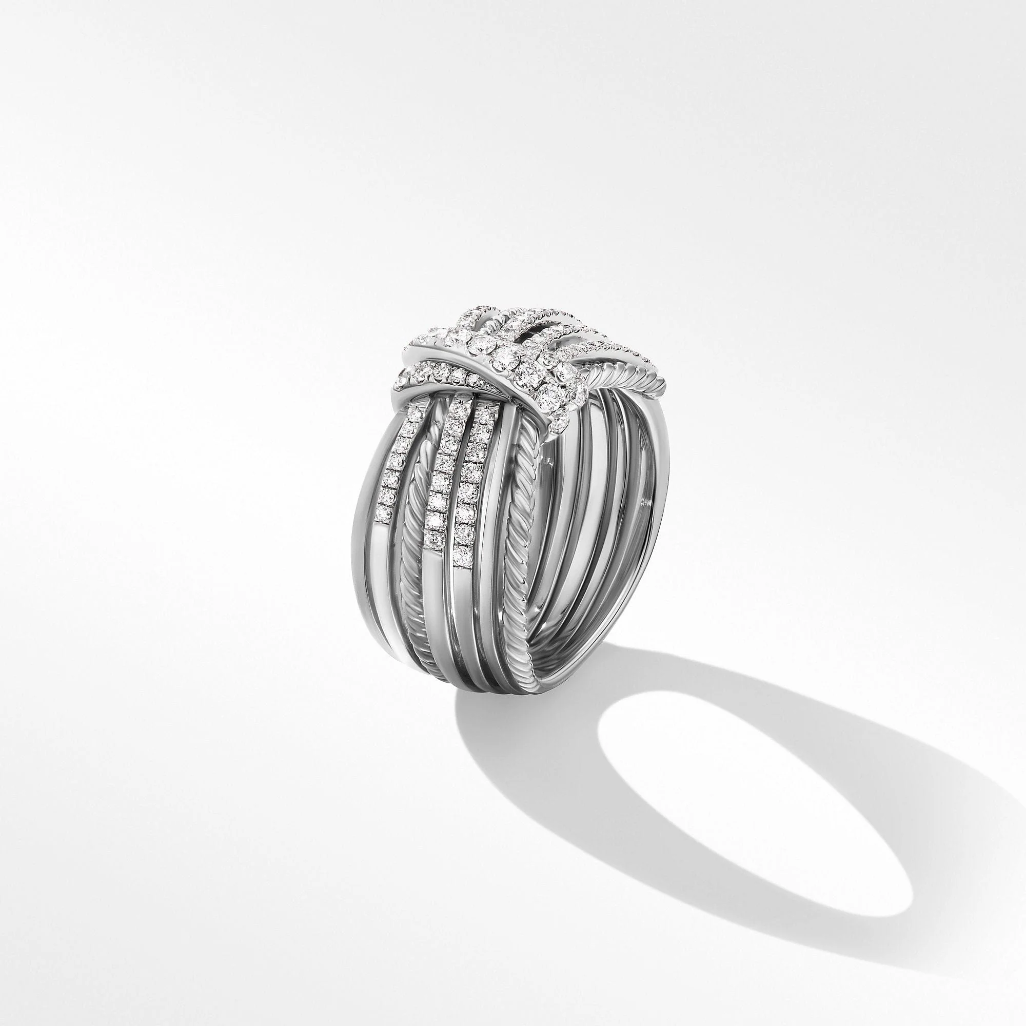 Angelika Ring in Sterling Silver with Pavé Diamonds - Image 3