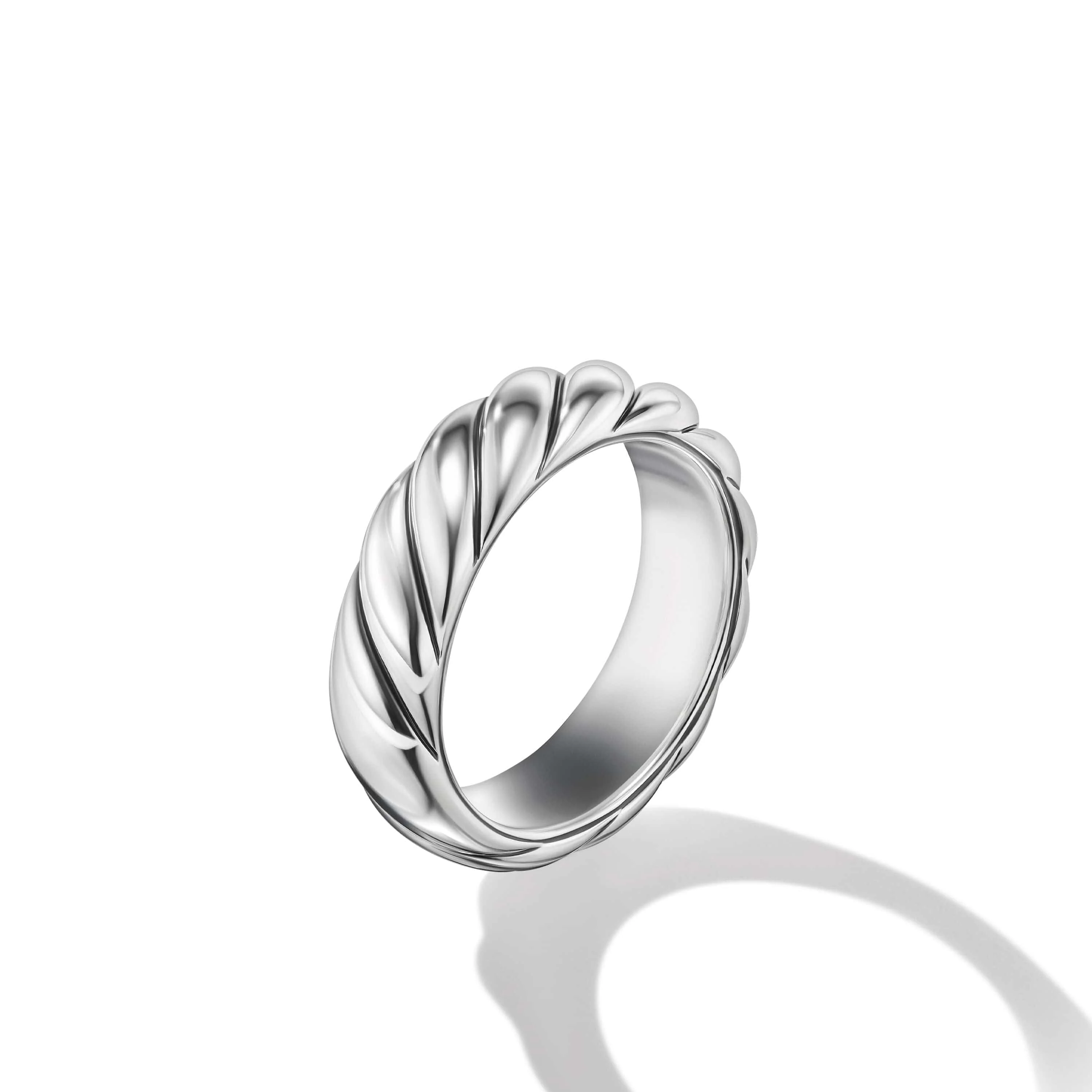 Sculpted Cable Band Ring in Sterling Silver - Image 2