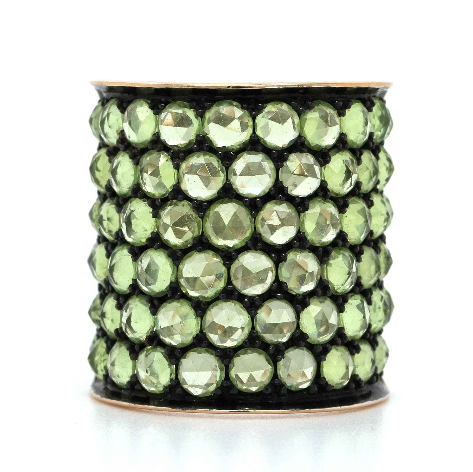 Etho Maria Sterling Silver and 18K Rose Gold Peridot Ring - Image 4