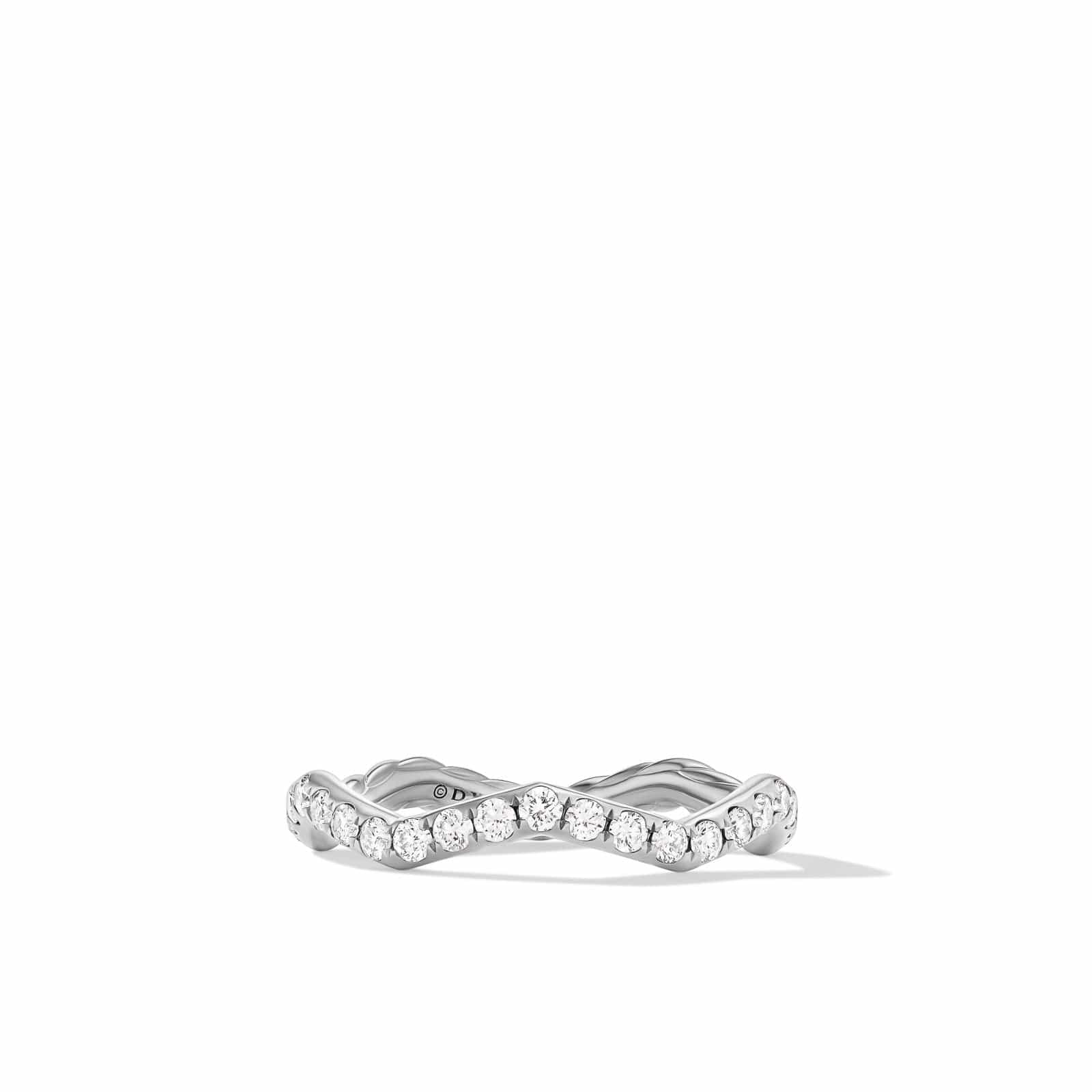 Zig Zag Stax™ Ring in Sterling Silver with Diamonds, 2mm - Image 3