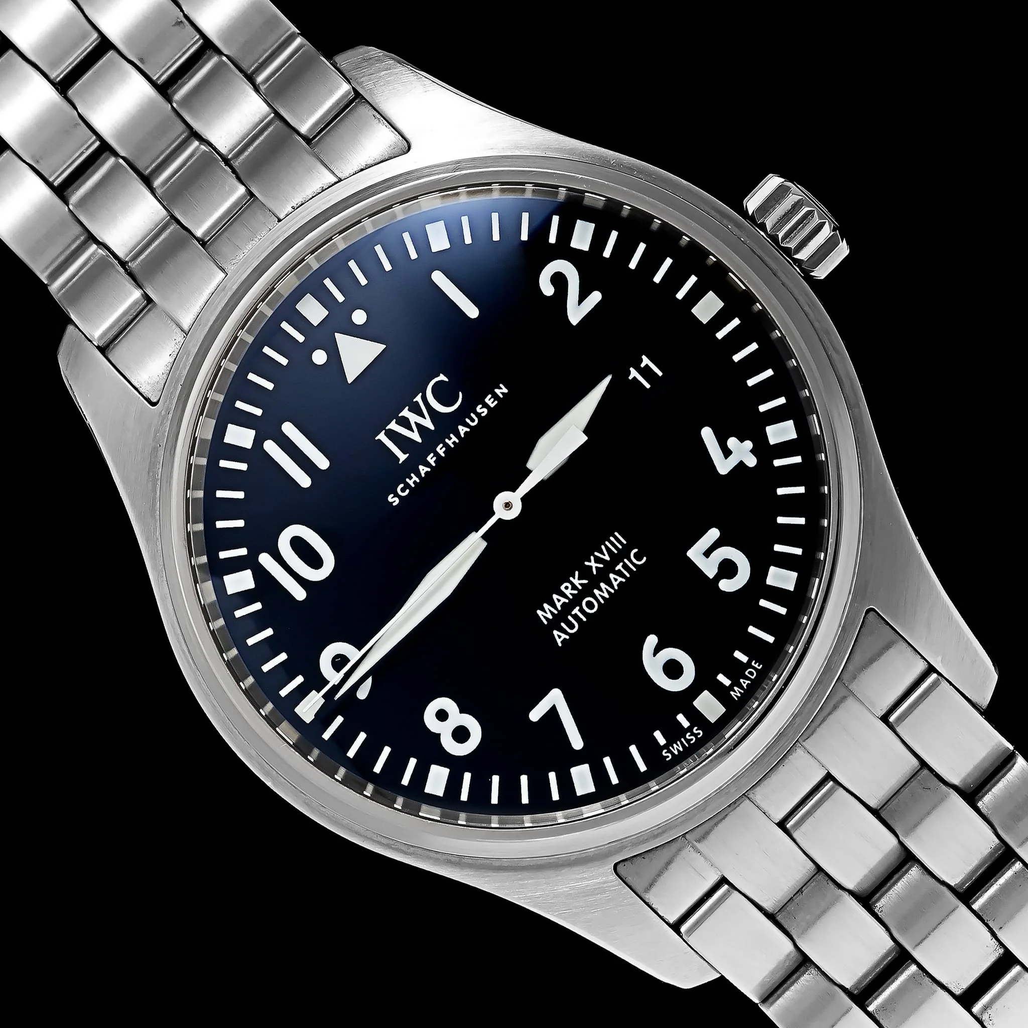 Stainless Steel Pre-Owned IWC Pilot Mark XVIII Estate Watch - Image 3