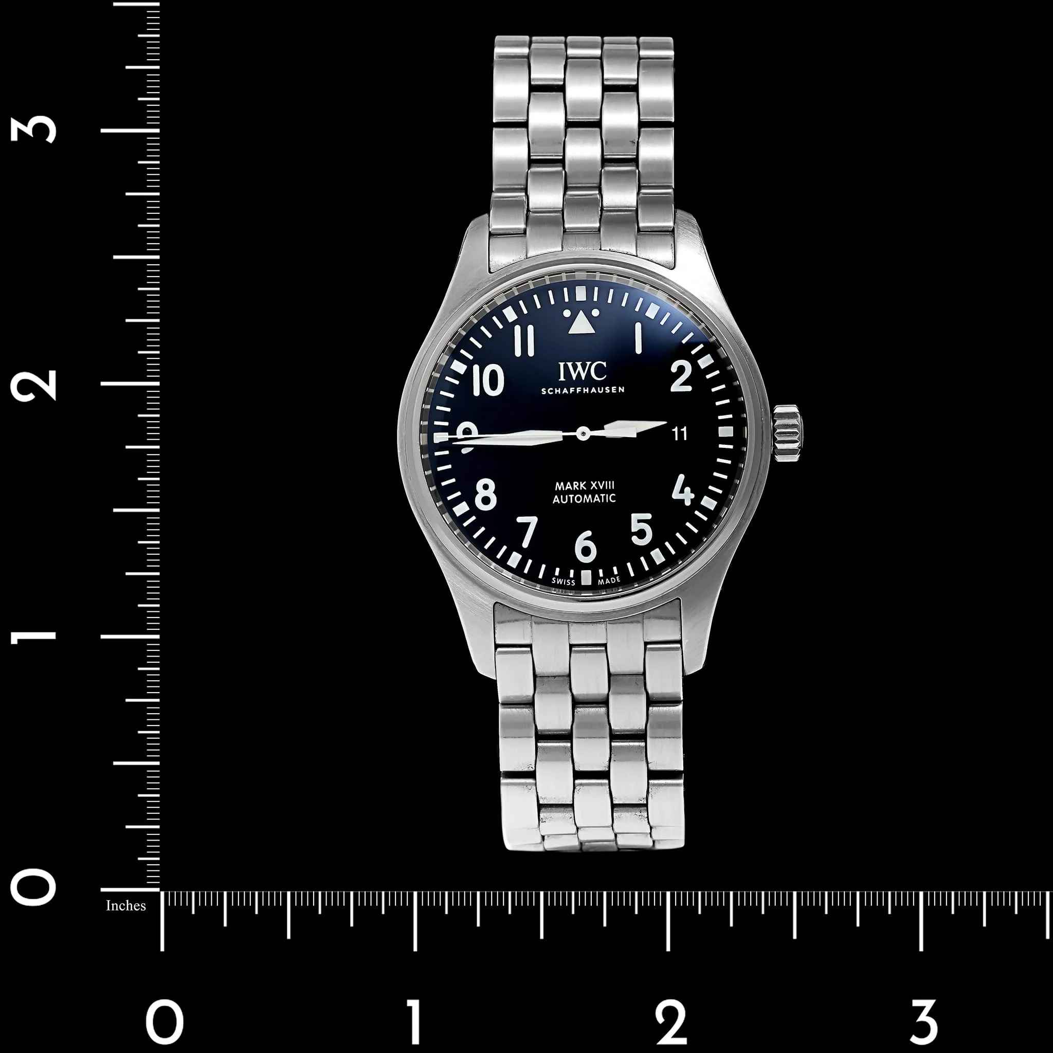 Stainless Steel Pre-Owned IWC Pilot Mark XVIII Estate Watch - Image 4