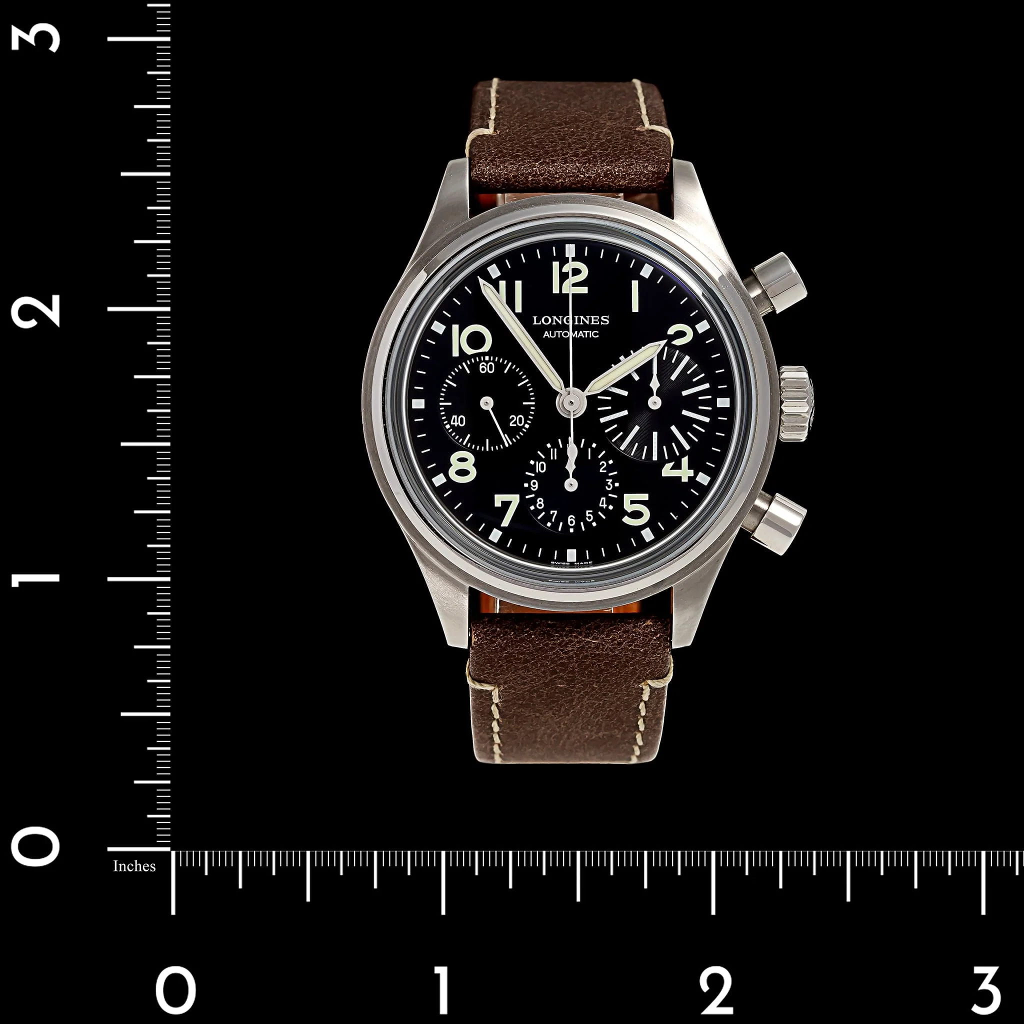 Stainless Steel Pre-Owned Longines Avigation Bigeye Estate Watch - Image 4