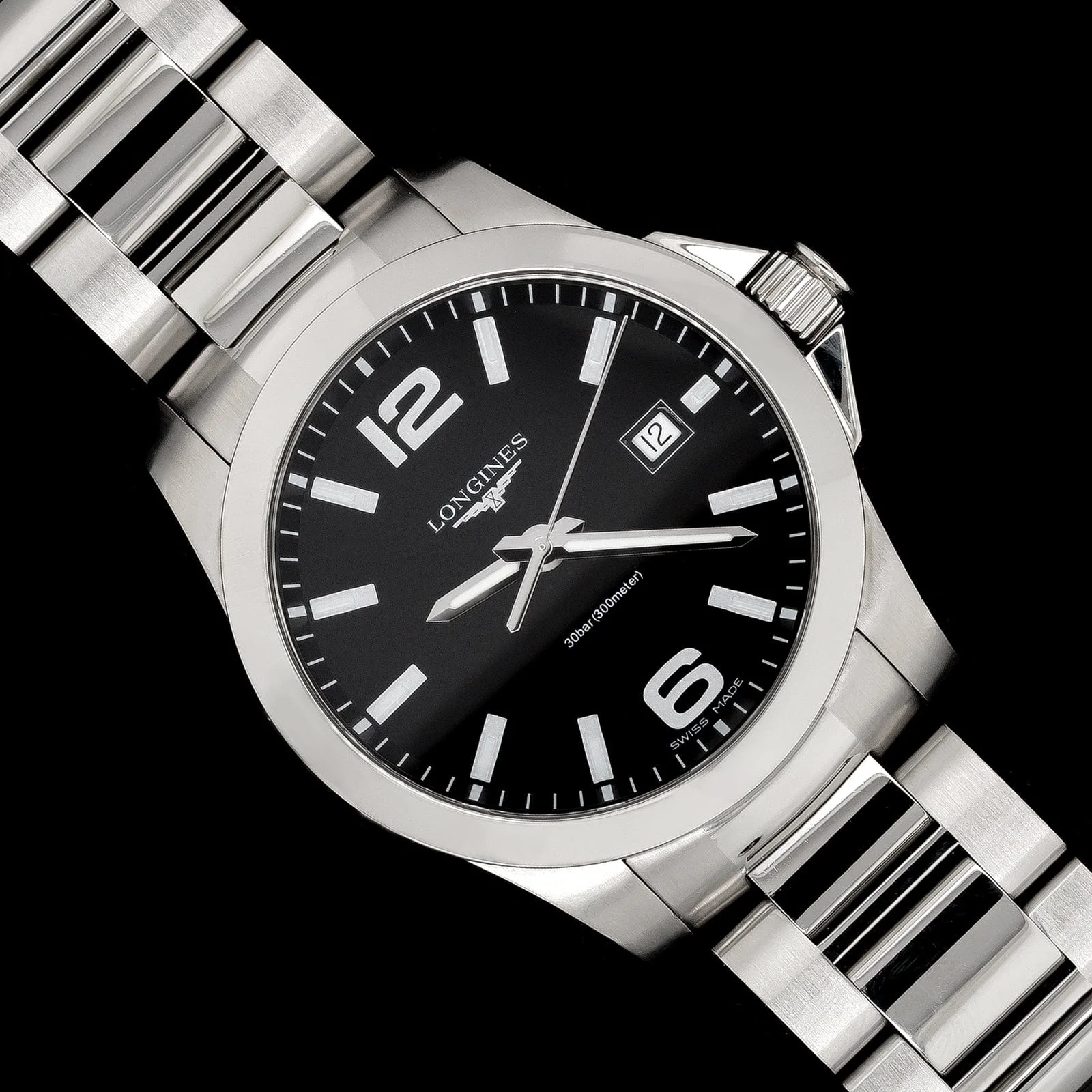 Stainless Steel Pre-Owned Longines Conquest Quartz Estate Watch - Image 3