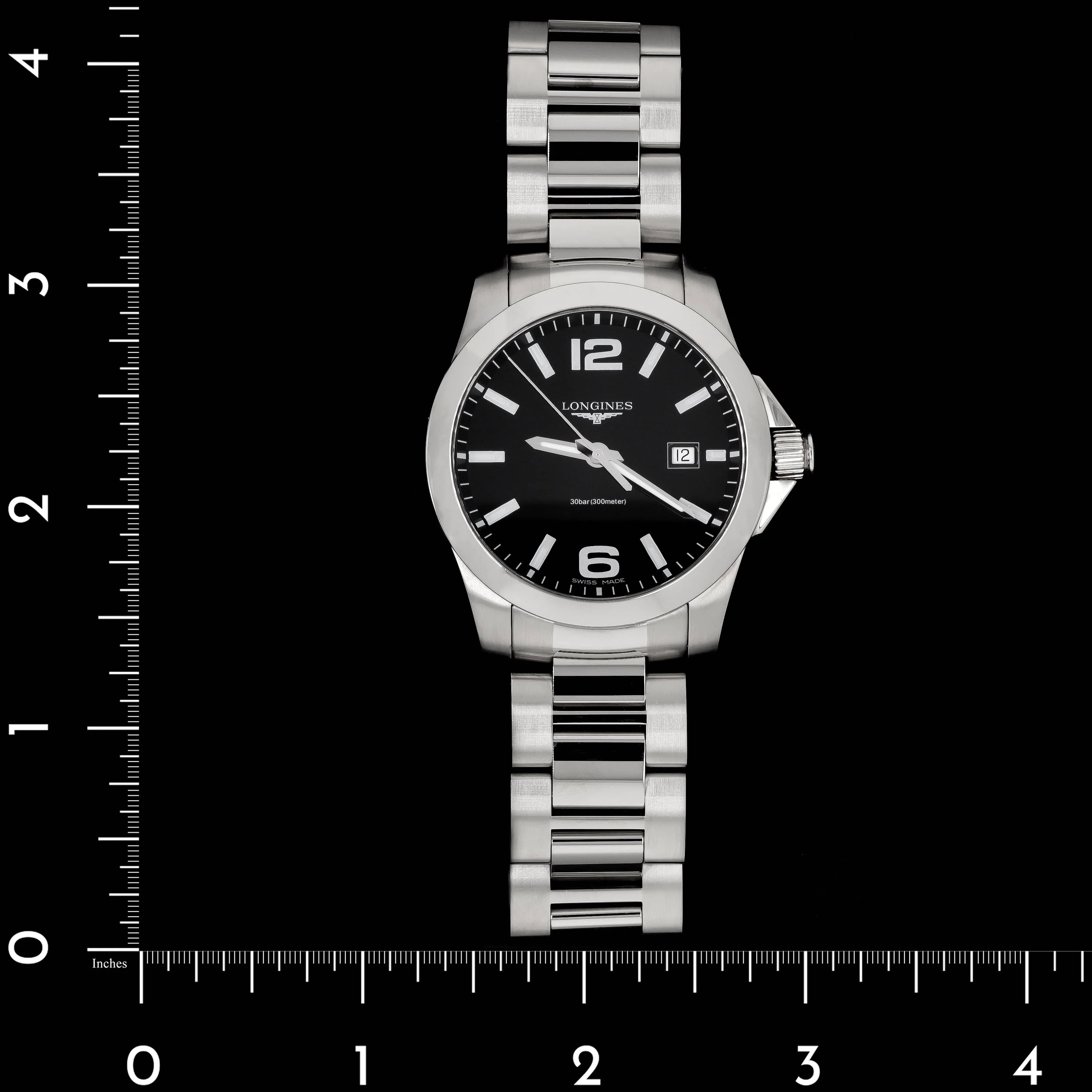 Stainless Steel Pre-Owned Longines Conquest Quartz Estate Watch - Image 4