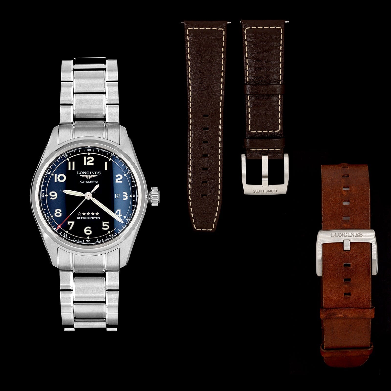 Stainless Steel Pre-Owned Longines Spirit Prestige Edition Estate Watch - Image 2