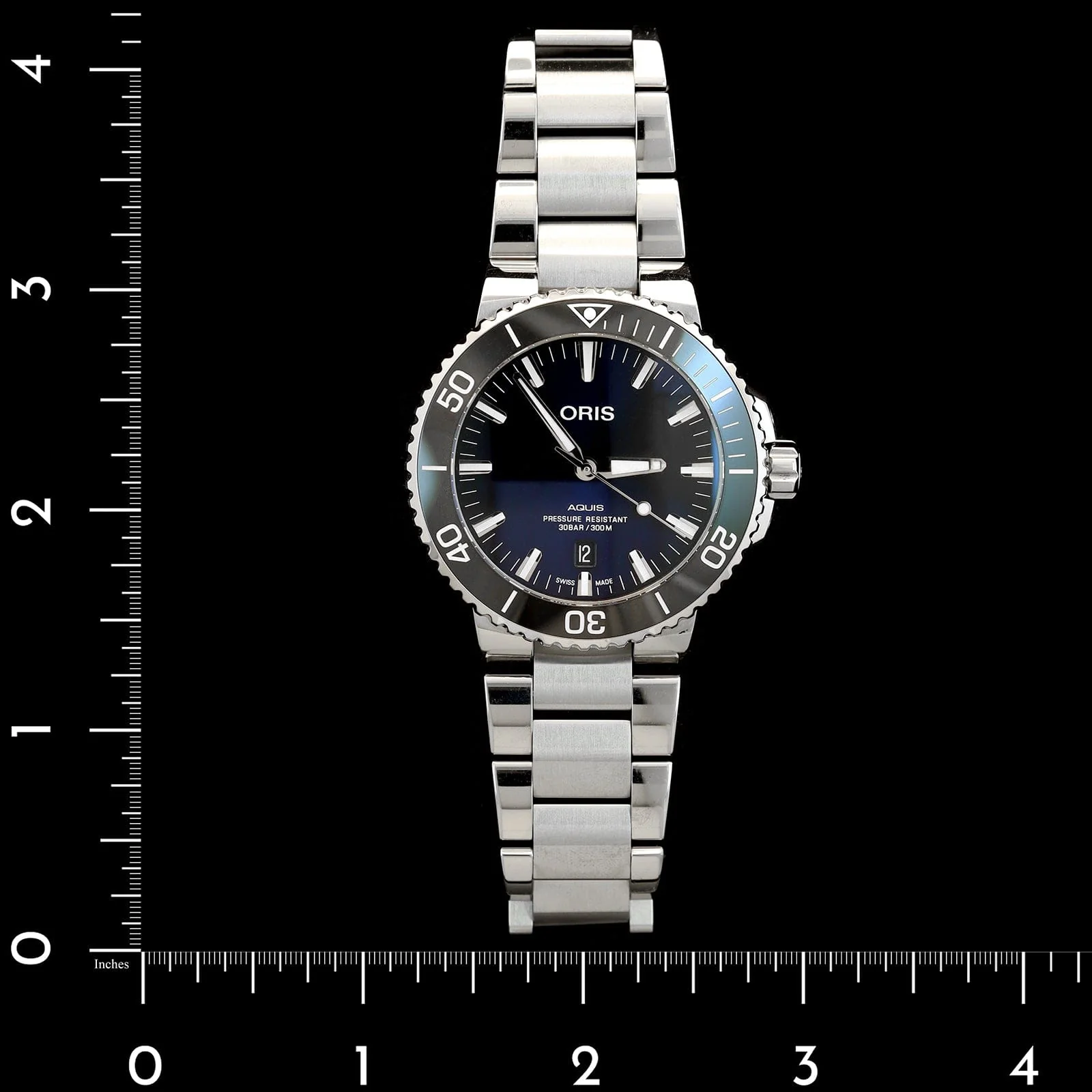 Stainless Steel Pre-Owned Oris Aquis Date Estate Watch - Image 5