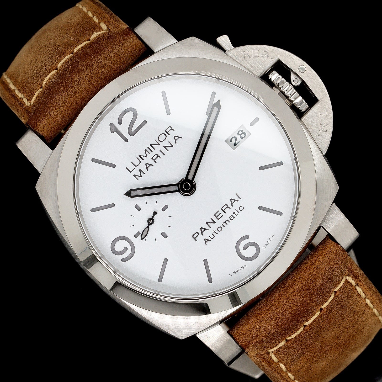 Stainless Steel Pre-Owned Panerai Luminor Marina Estate Watch - Image 3