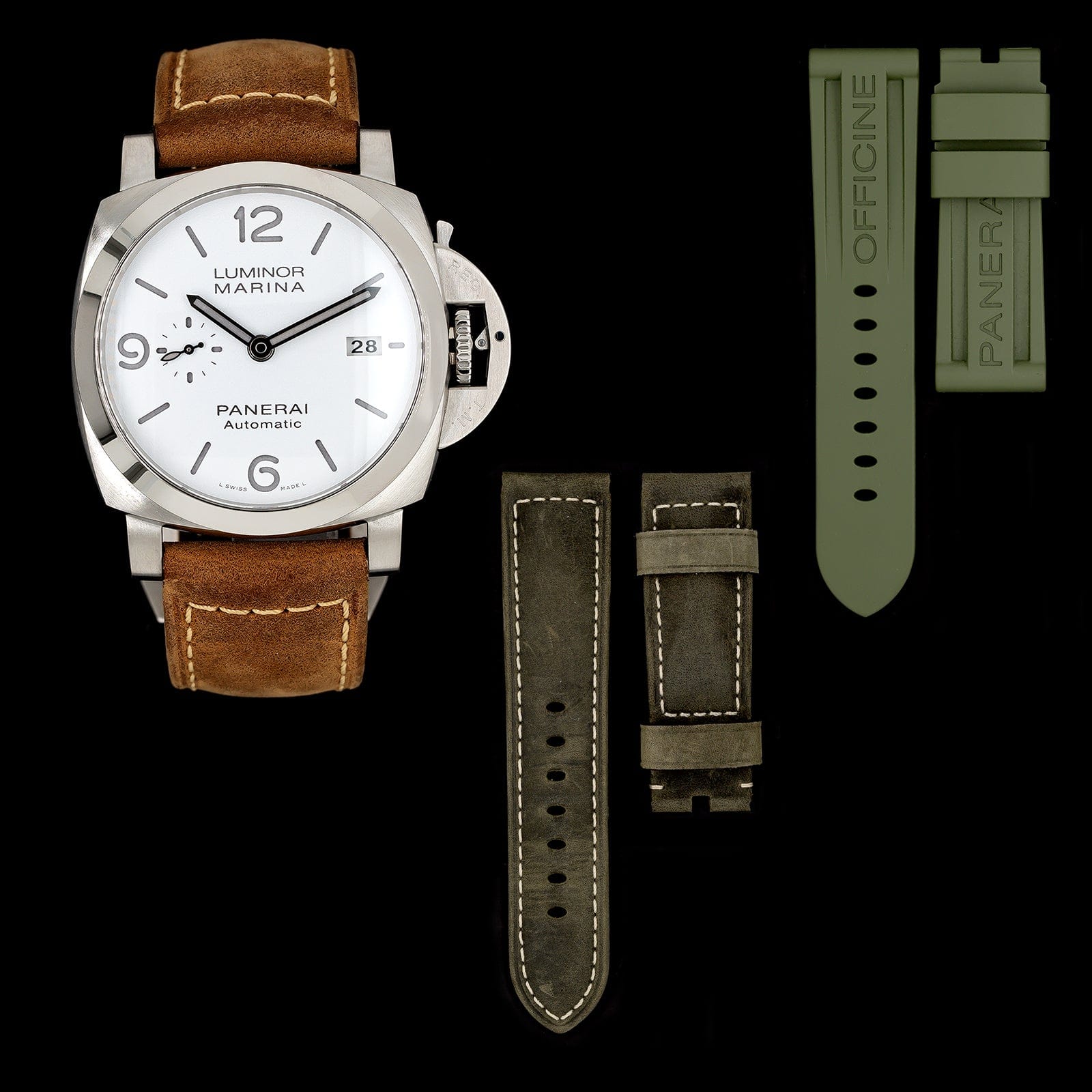Stainless Steel Pre-Owned Panerai Luminor Marina Estate Watch - Image 4