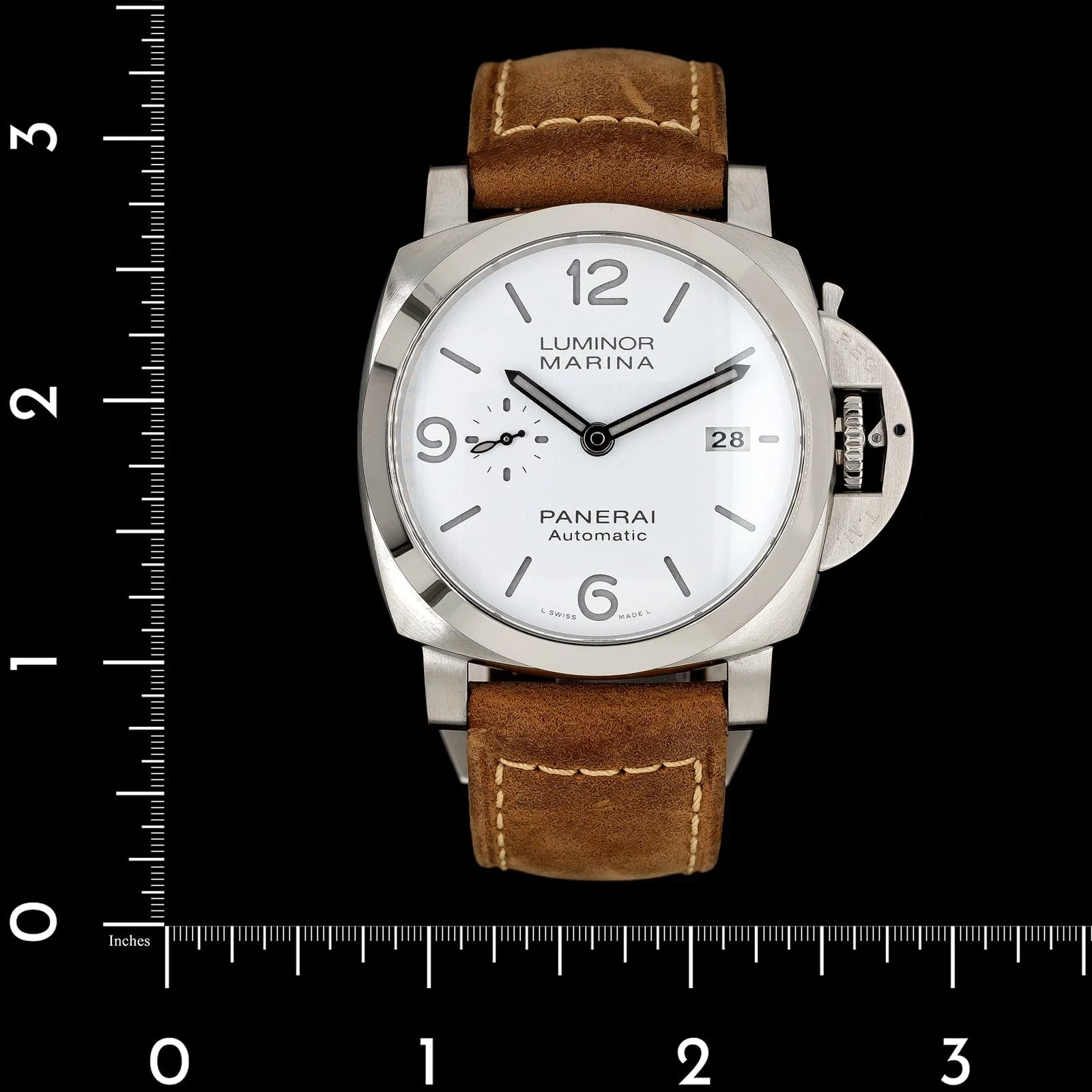 Stainless Steel Pre-Owned Panerai Luminor Marina Estate Watch - Image 5