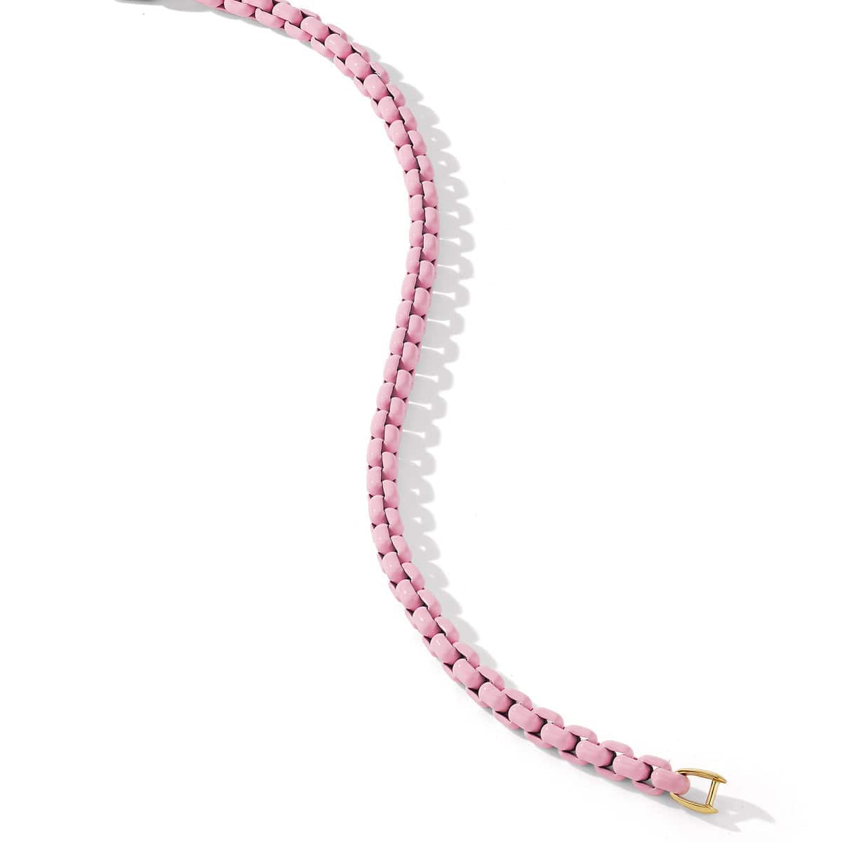 DY Bel Aire Chain Bracelet in Blush with 14K Yellow Gold Accent - Image 2