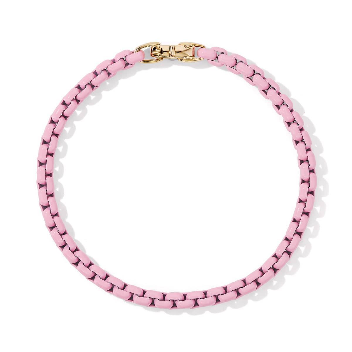 DY Bel Aire Chain Bracelet in Blush with 14K Yellow Gold Accent - Image 3