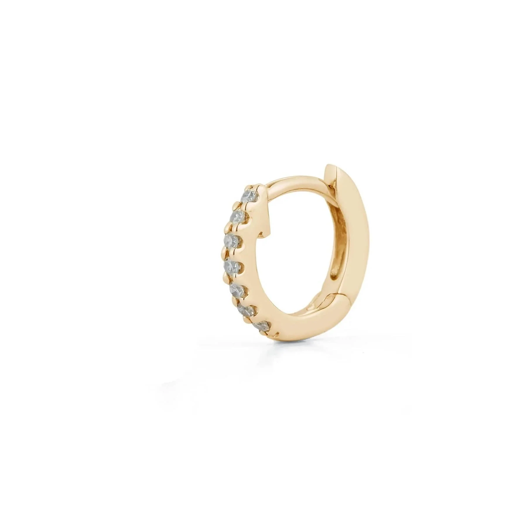 Dana Rebecca 14K Yellow Gold Mini Huggie Single Stud Diamond Earring
